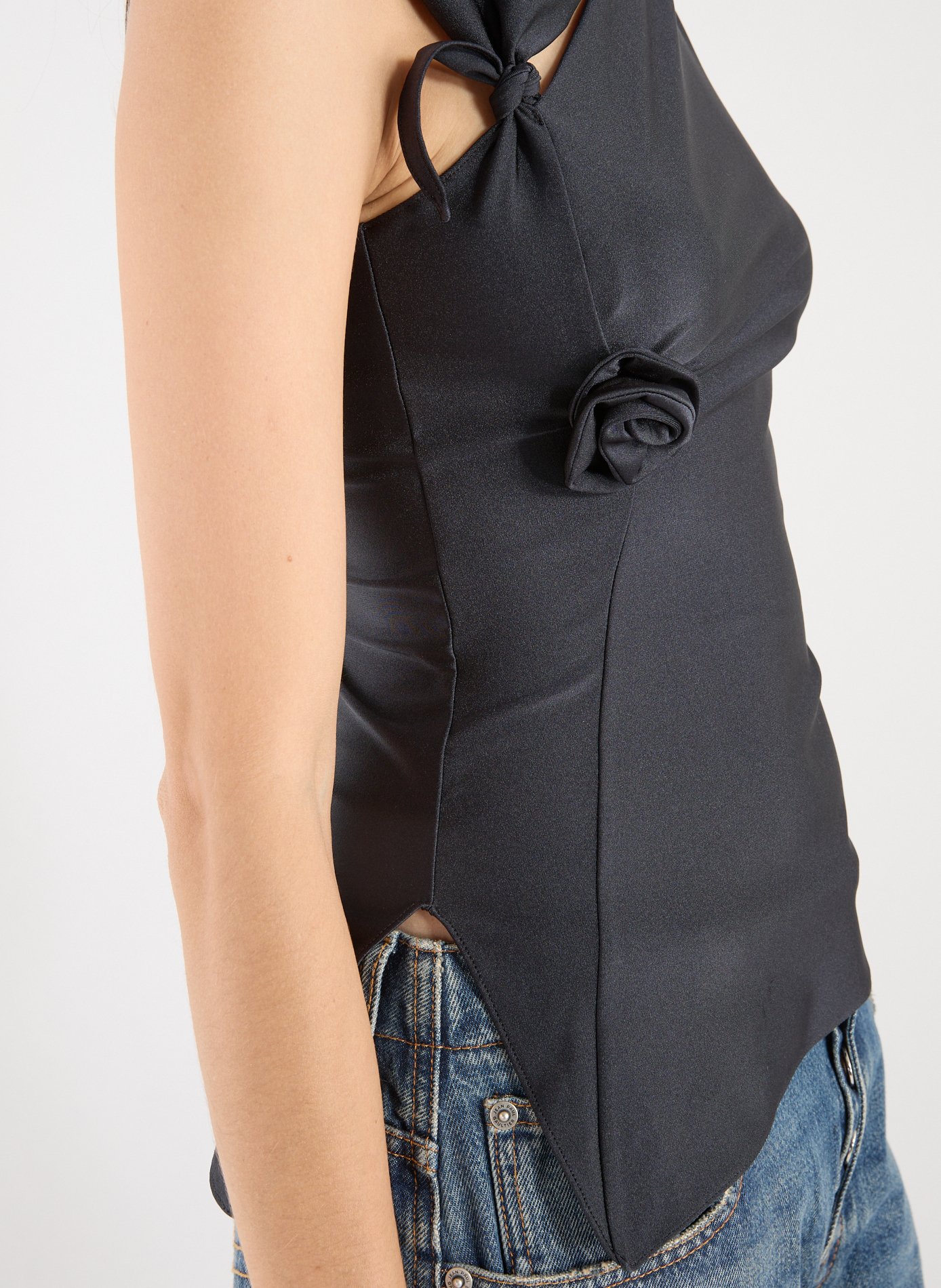 Sleeveless floral top COPERNI Black