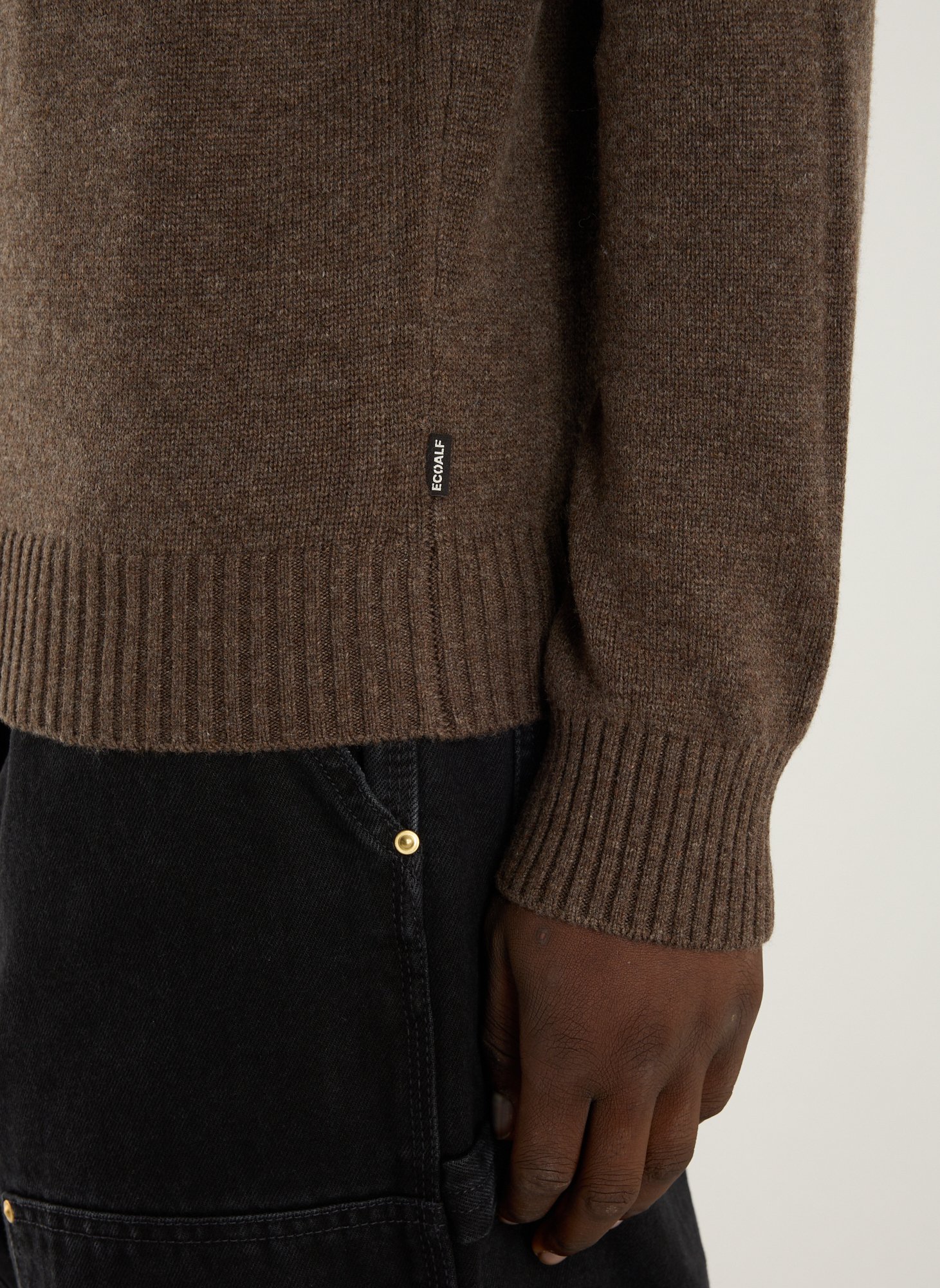 Roll-neck wool Jumper  ECOALF Brown