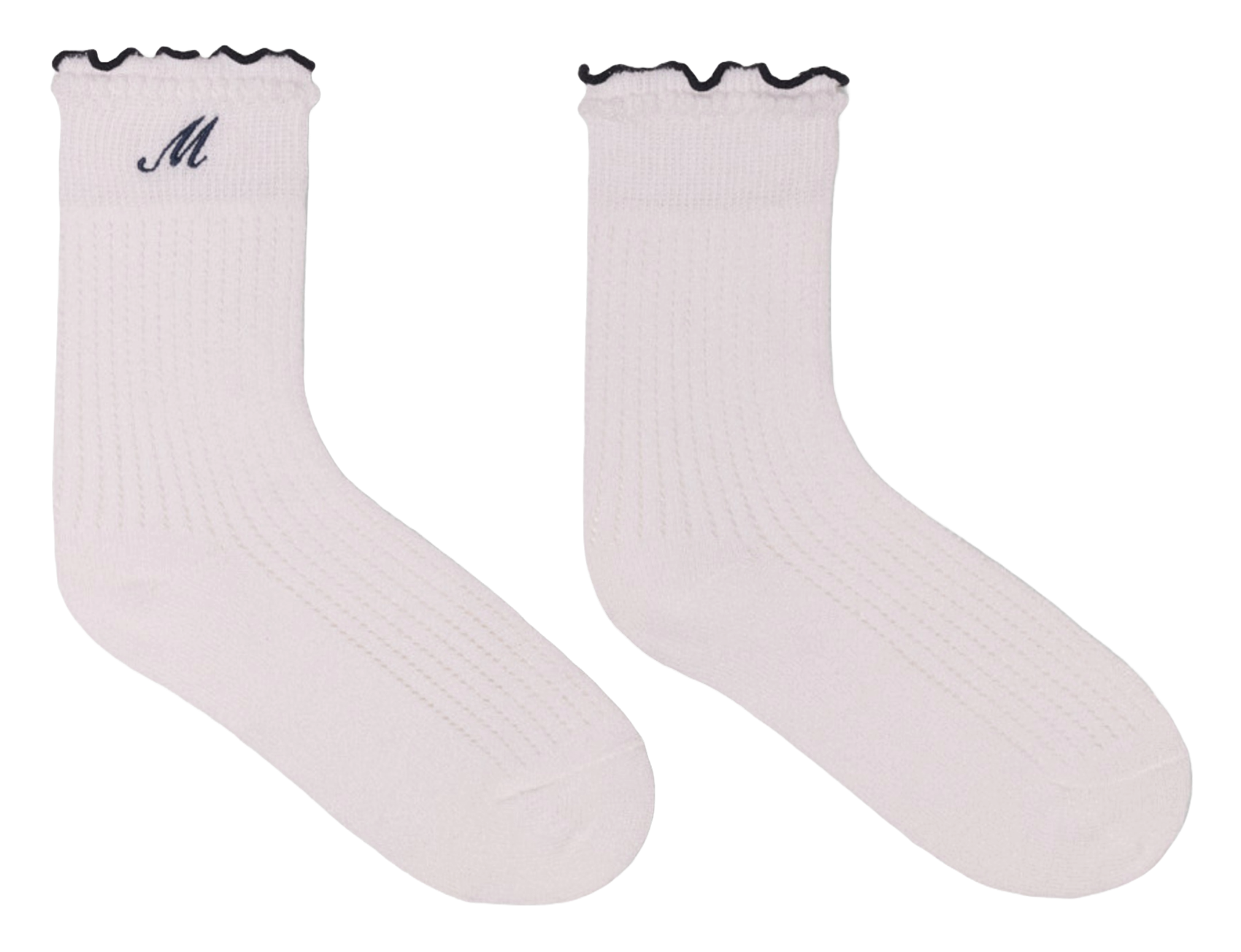 MAJE Chaussettes en coton mélangé Blanc