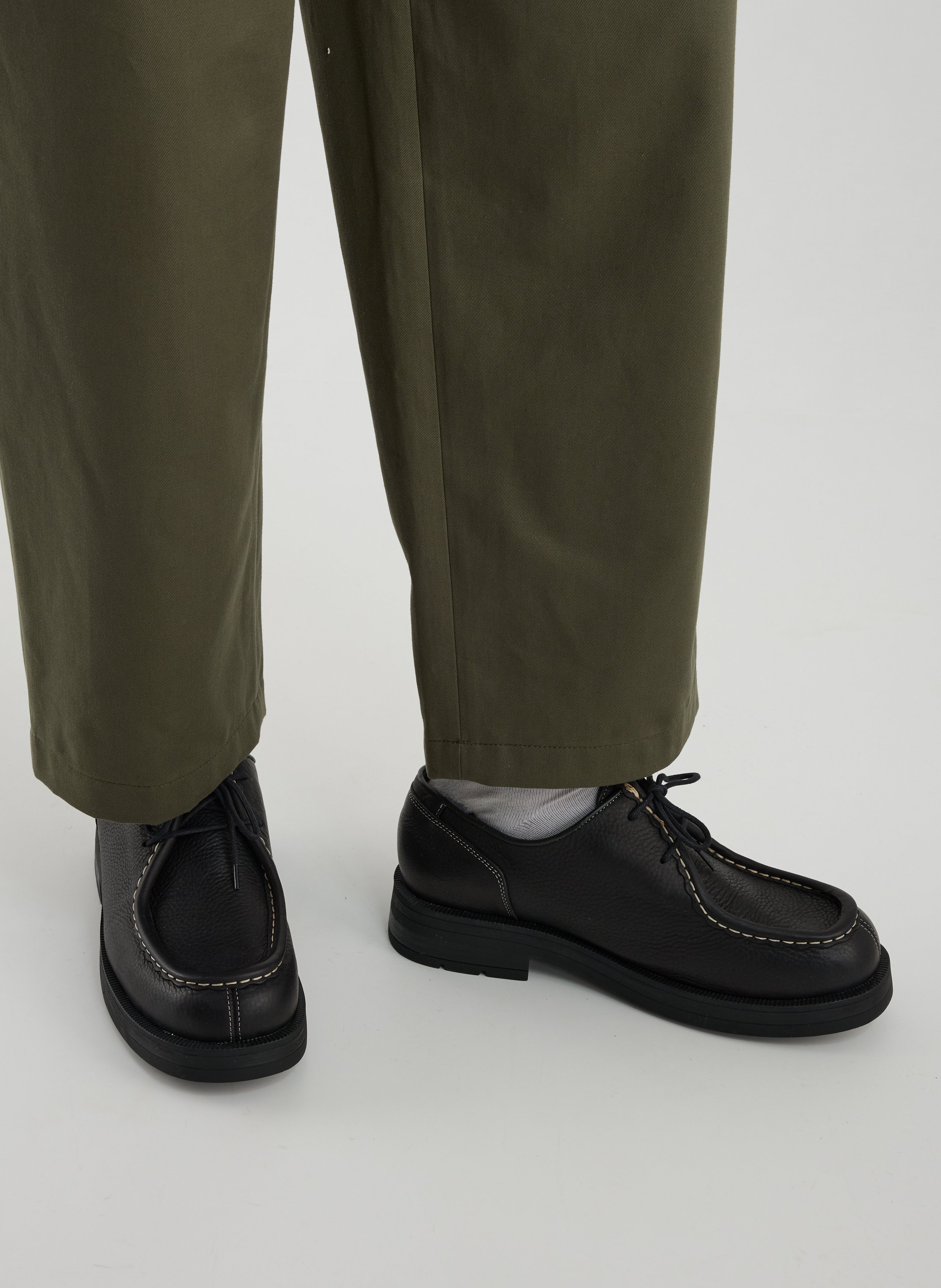 Leather wedge derbies KLEMAN Black