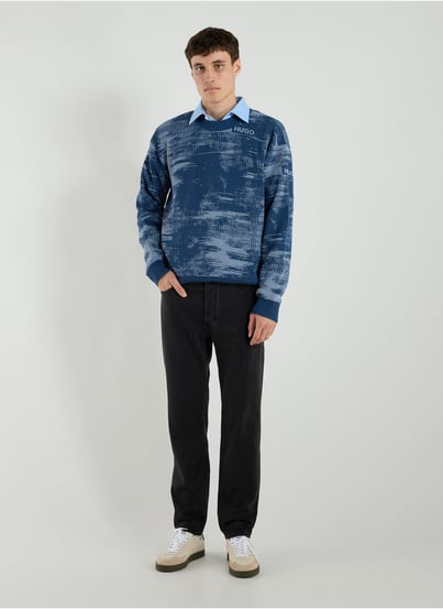 Tapered Jeans aus Baumwolle HUGO BLUE Tapered Jeans aus Baumwolle HUGO BLUE
