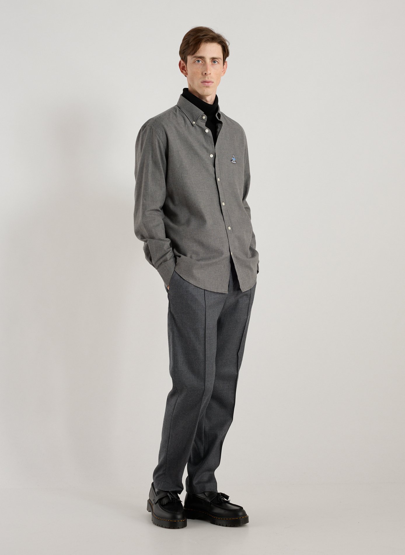 Chemise en coton FACONNABLE Gris