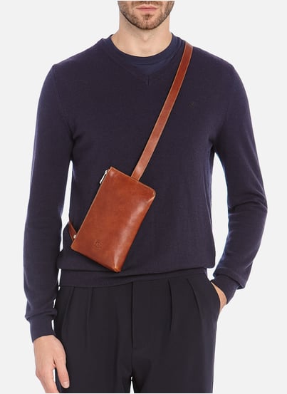 Sac banane en cuir de vachette IL BISONTE Sac banane en cuir de vachette IL BISONTE