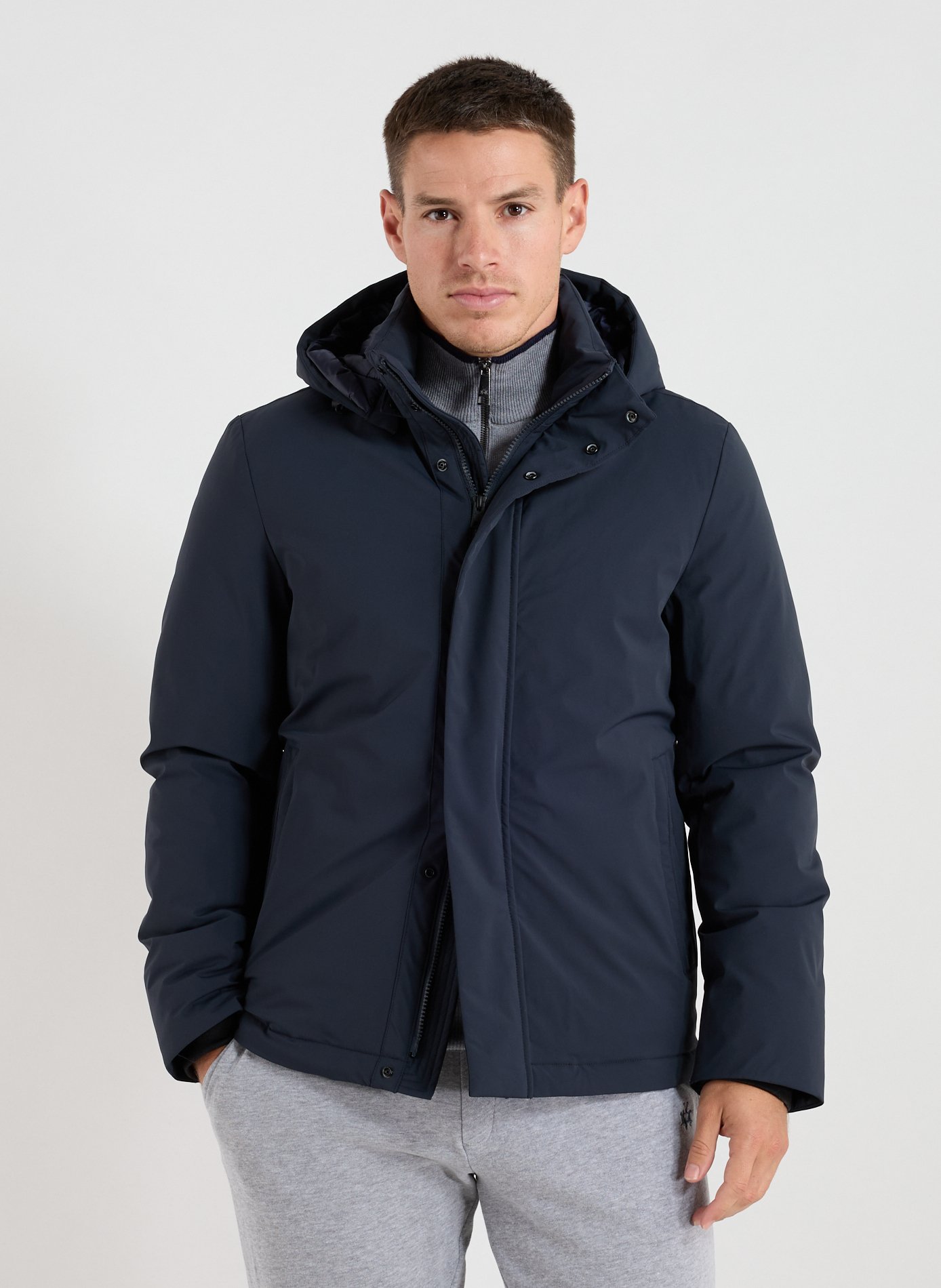 WOOLRICH Blouson à capuche amovible Bleu