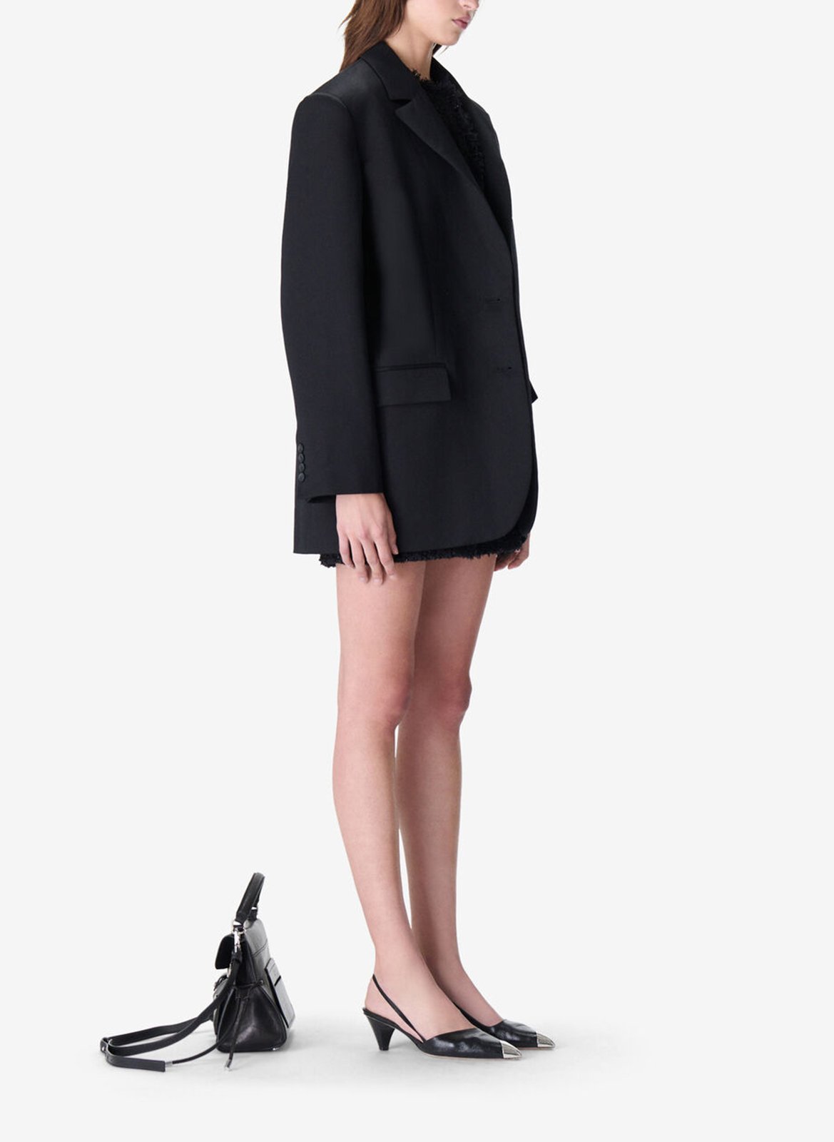 Veste tailleur droite unie douny IRO Noir