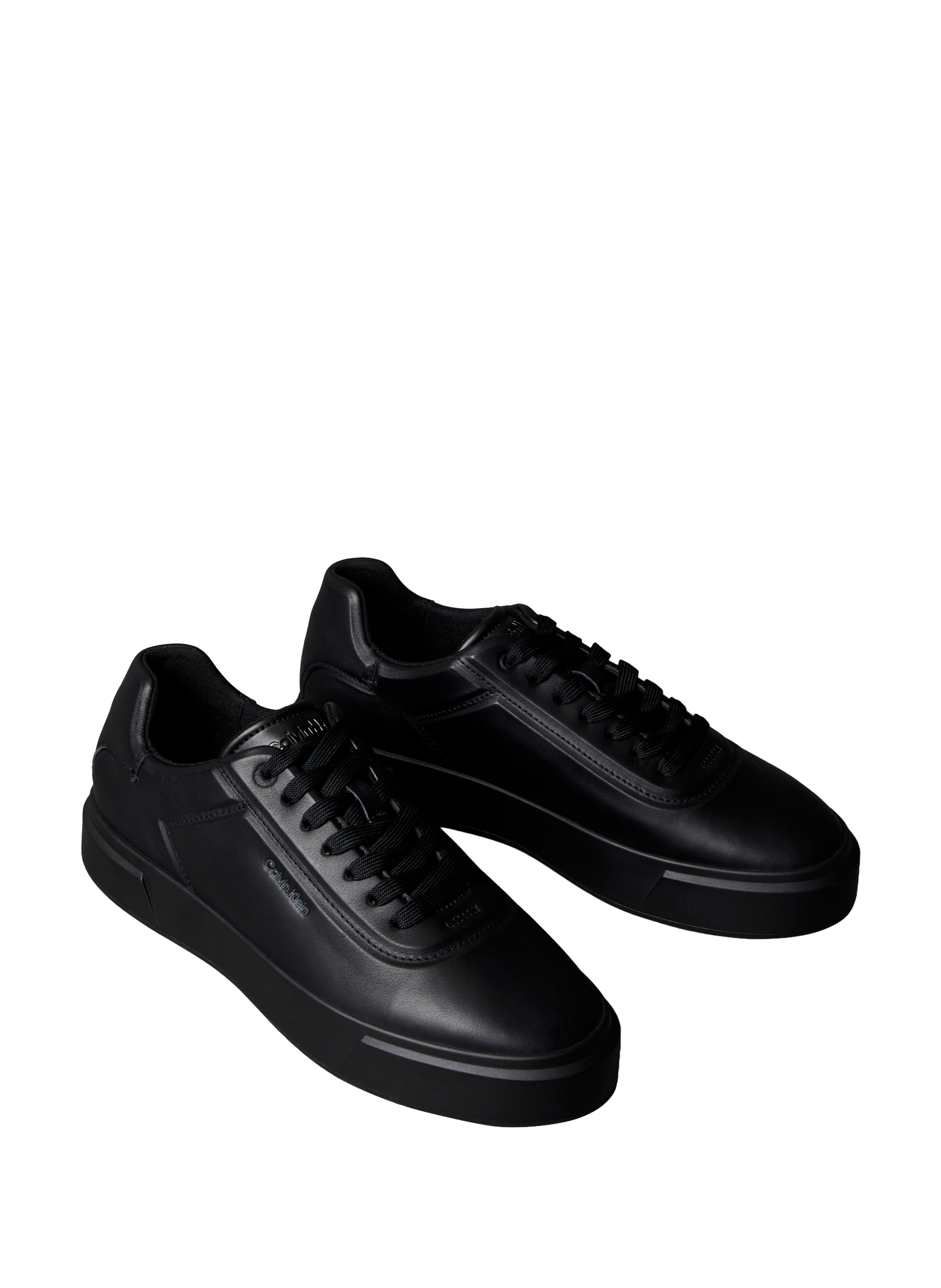 Baskets basses en cuir CALVIN KLEIN Noir