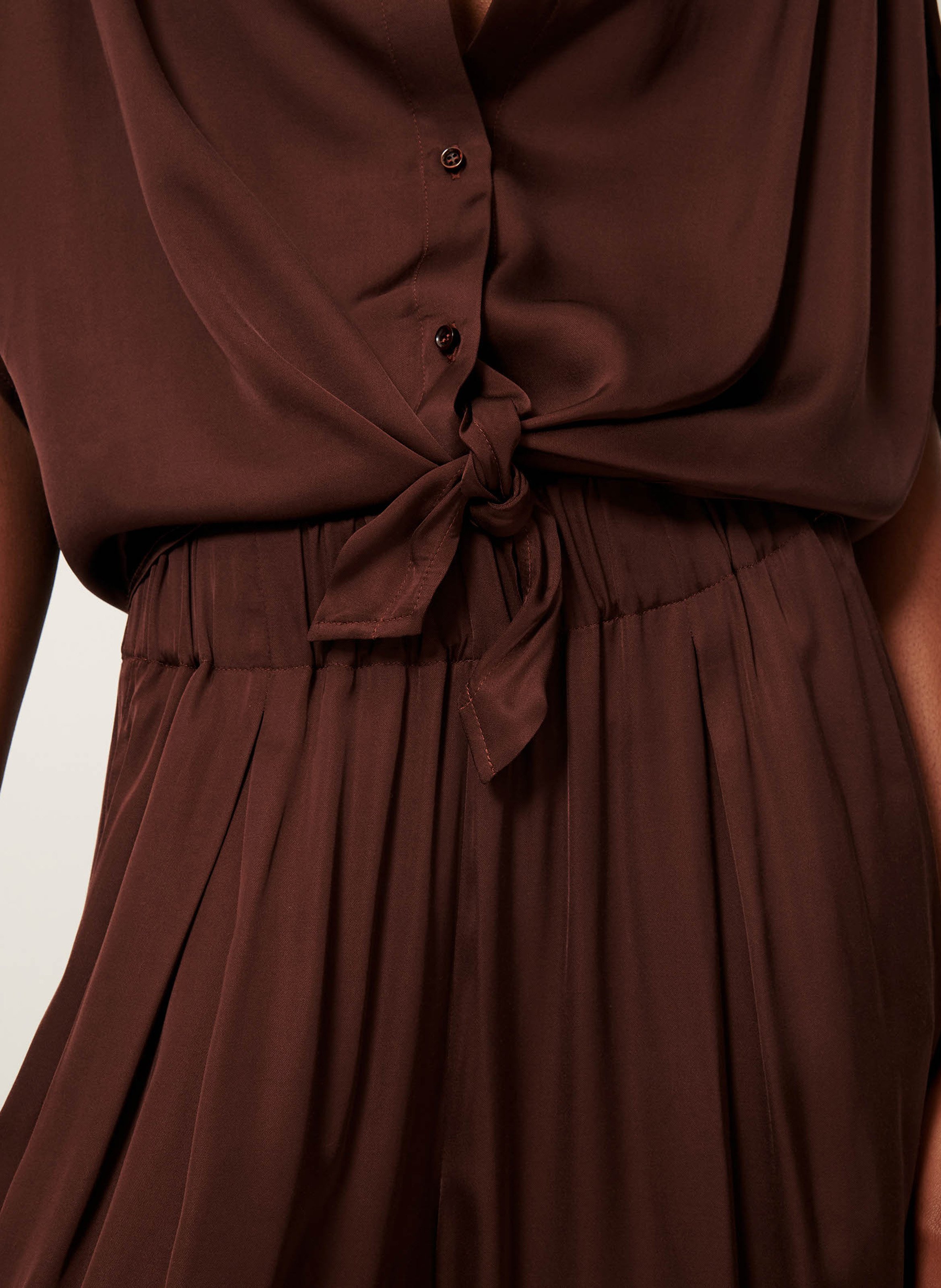 Chemise droite col classique alfassa night SESSUN Marron