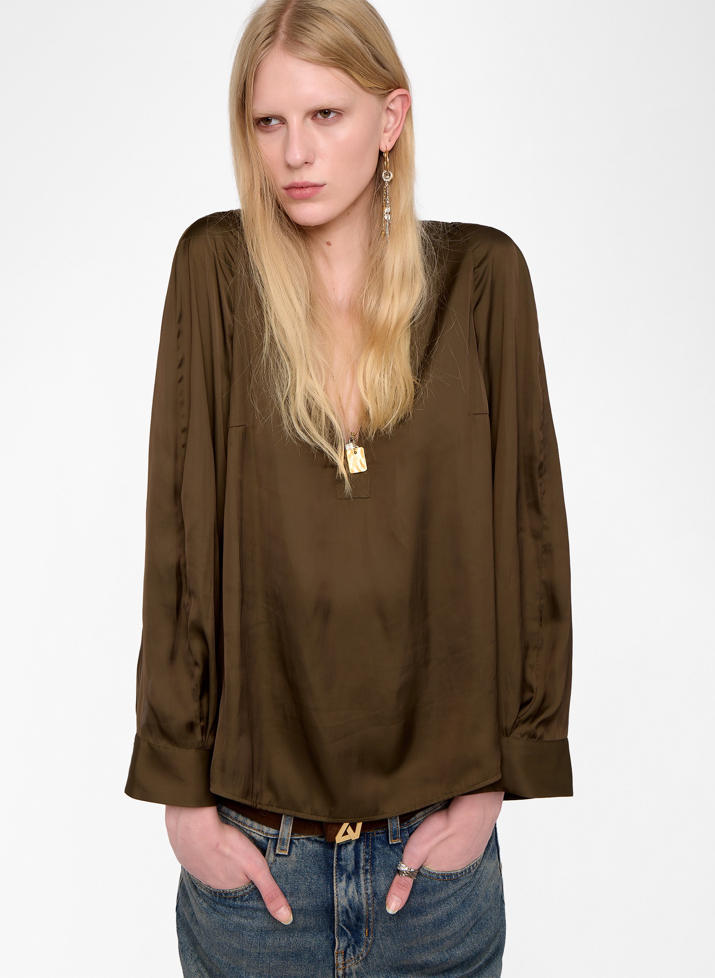 Blouse col tunisien torny ZADIG&VOLTAIRE Vert
