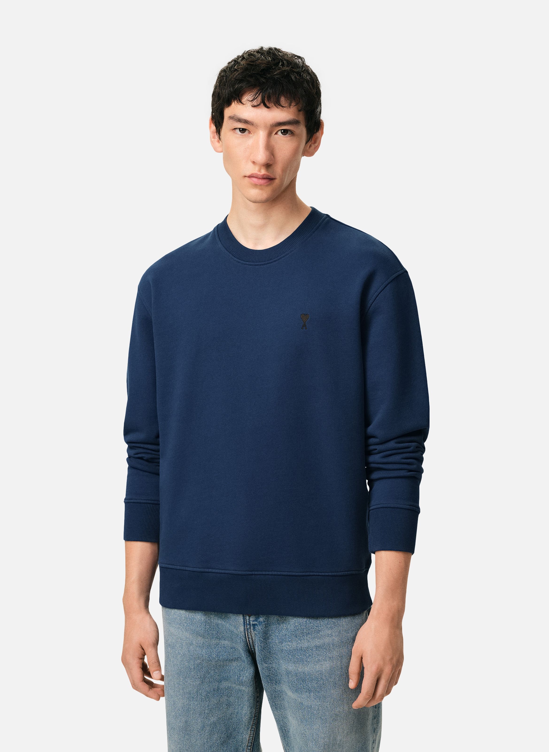 Sweatshirt ami de coeur en coton AMI PARIS Bleu