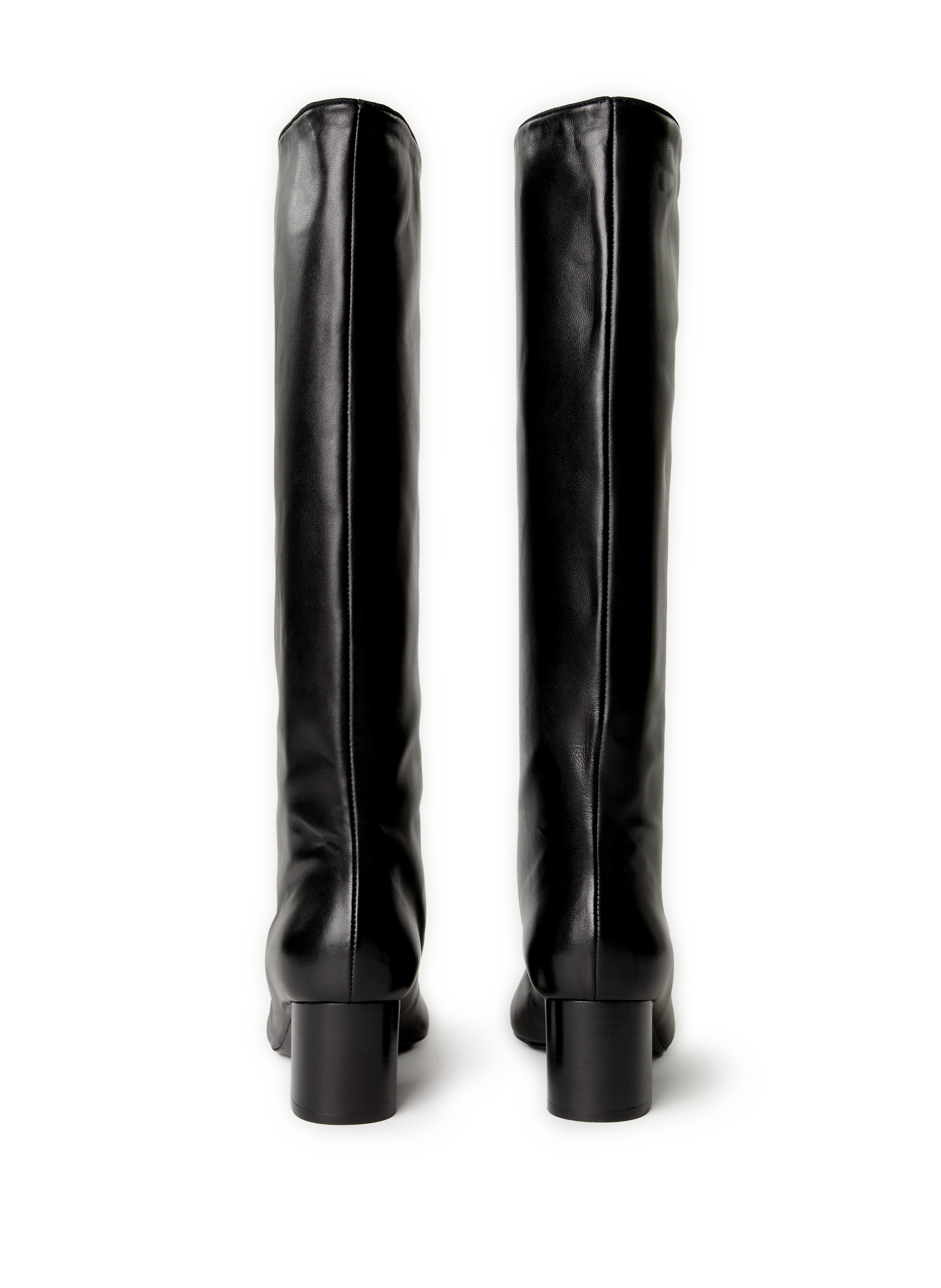 Solid leather heeled boots TOTEME Black