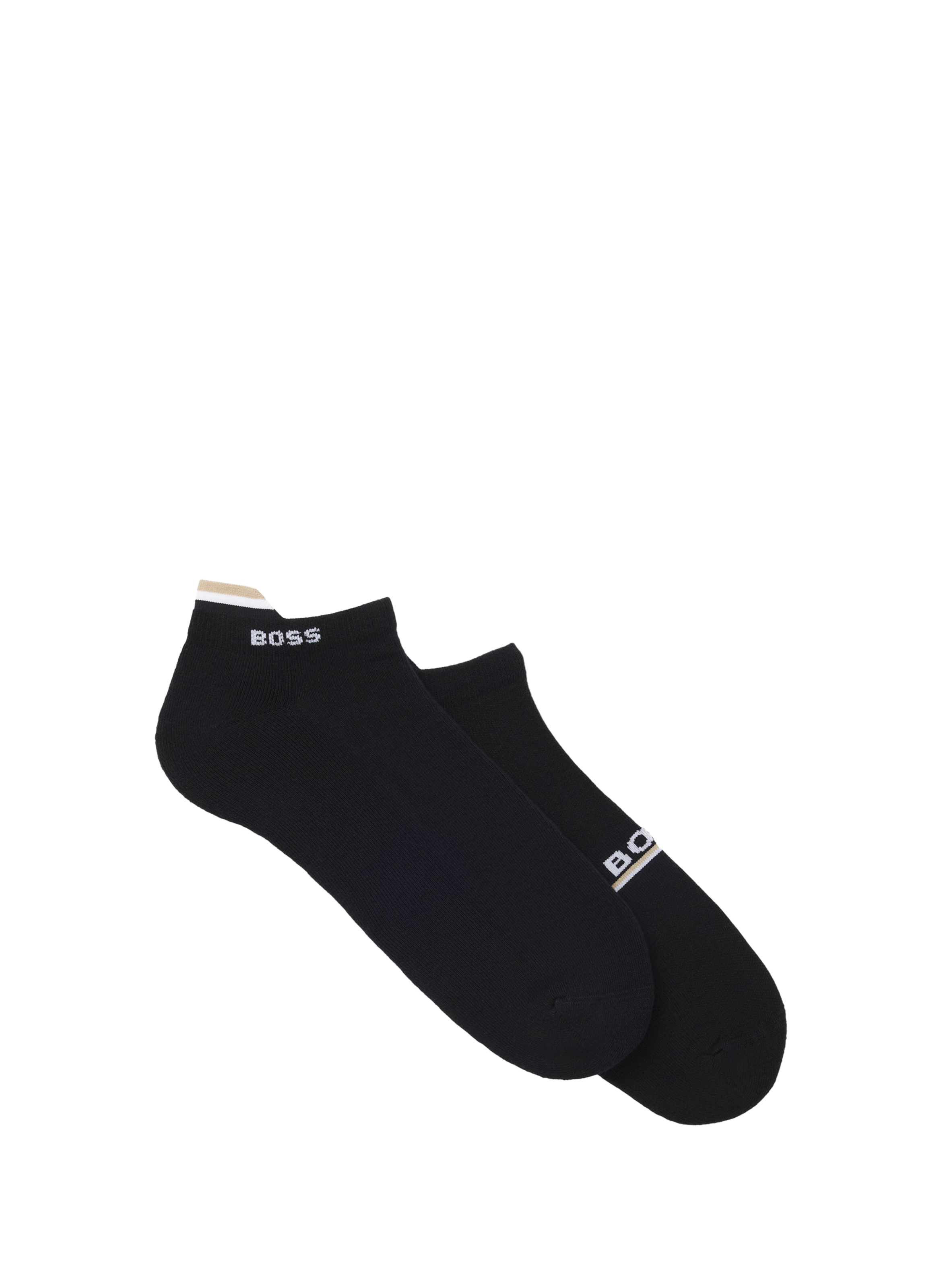 Set of two pairs of ankle-length socks with logos BOSS Black