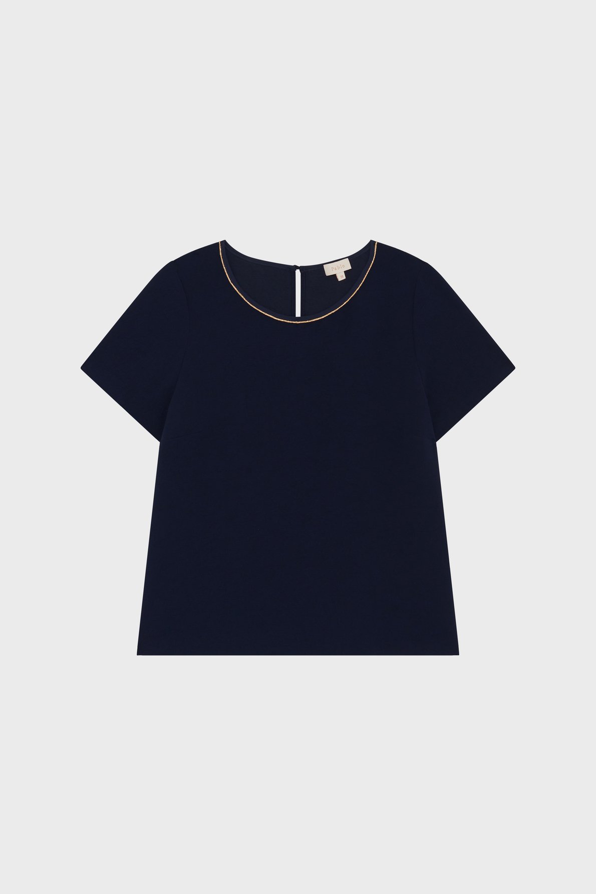 Top fluide à col lurex - carine PABLO Bleu