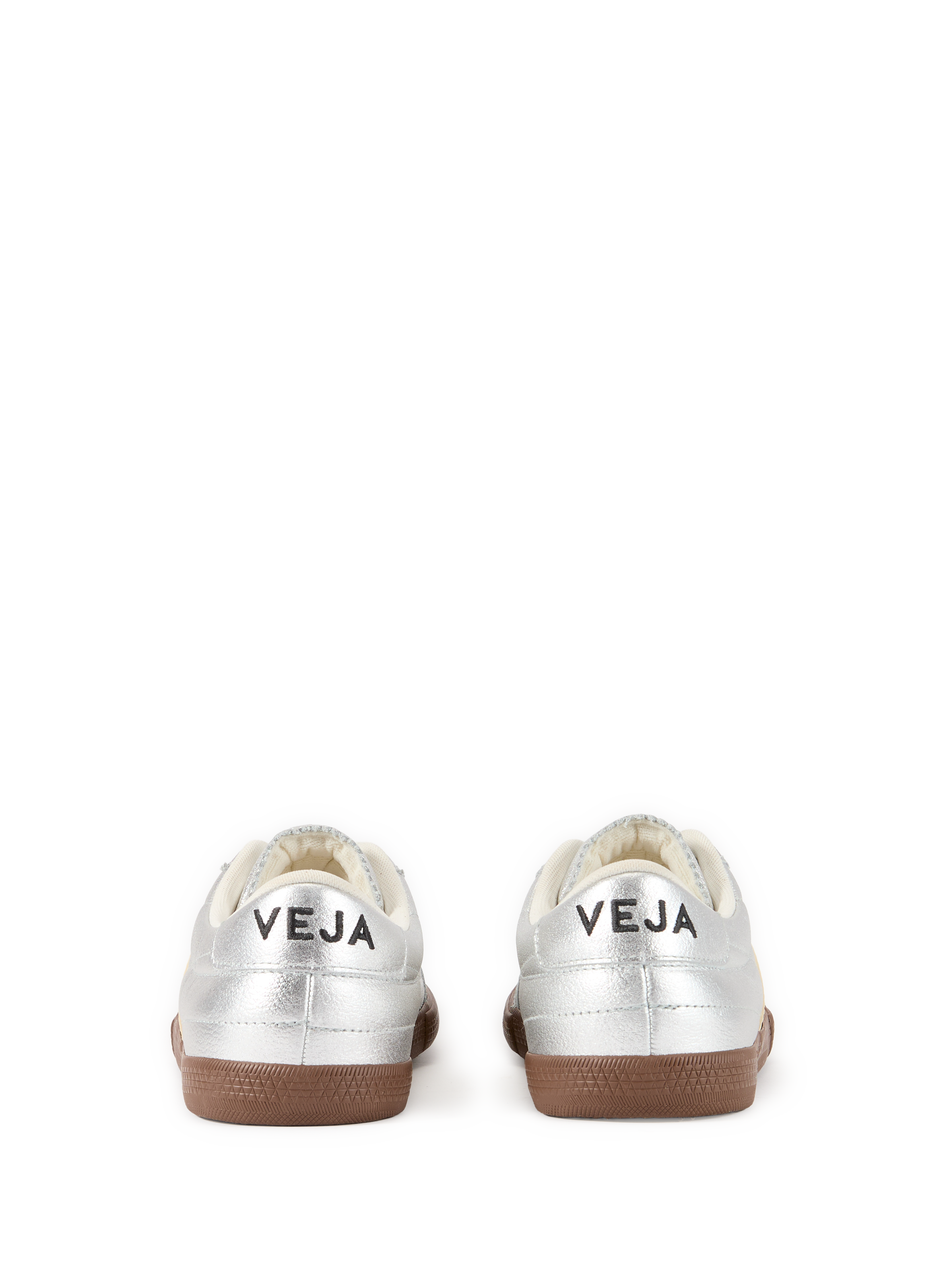 Shiny Panenka Leather Sneakers VEJA Silver