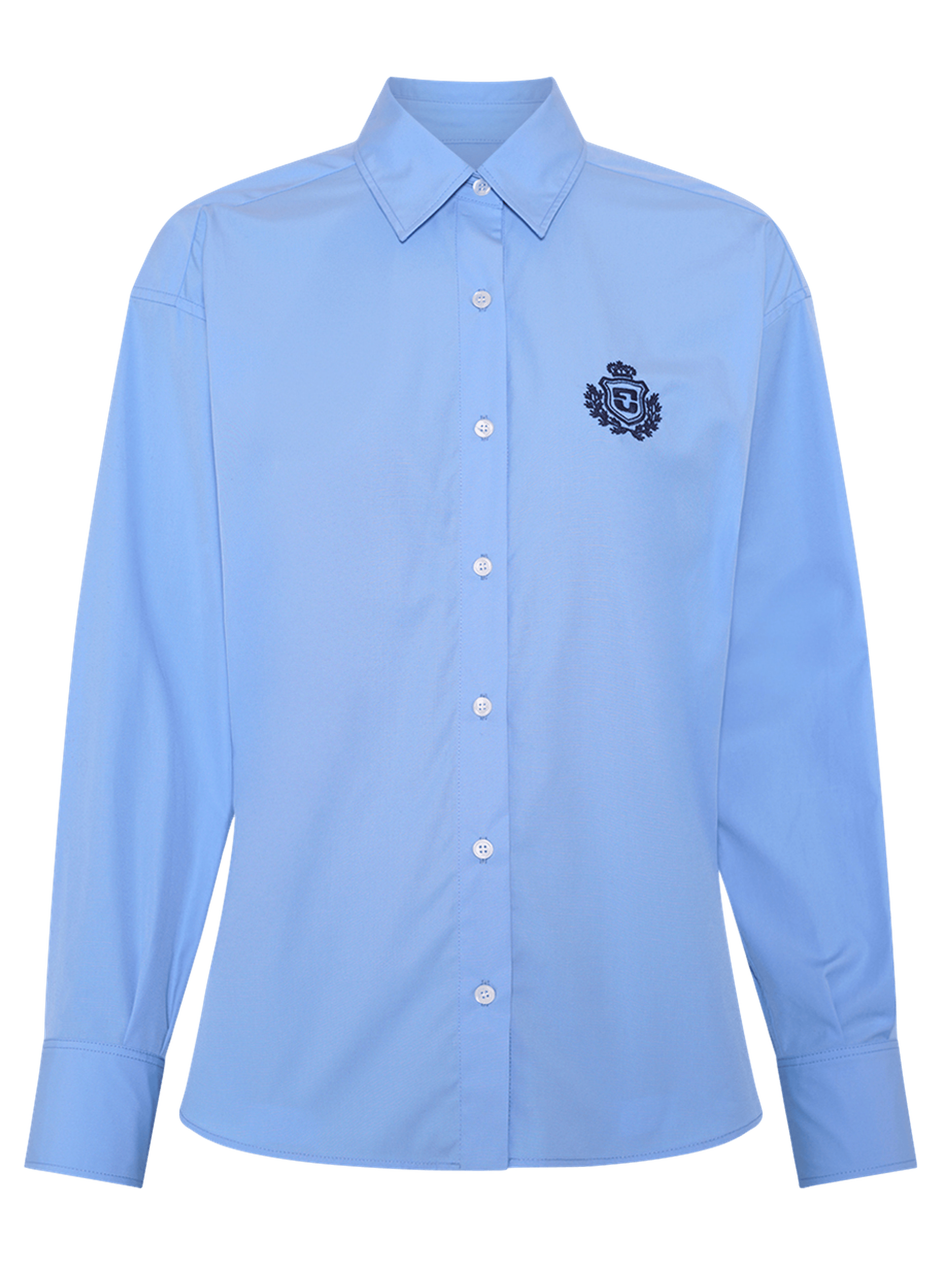 Chemise en coton uni à blason - alix GERARD DAREL Bleu