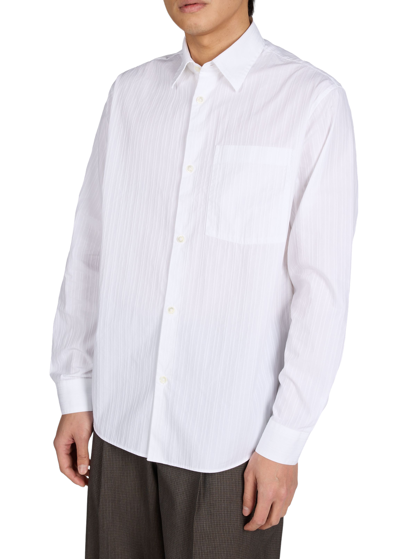 Straight striped cotton shirt ANNARR White