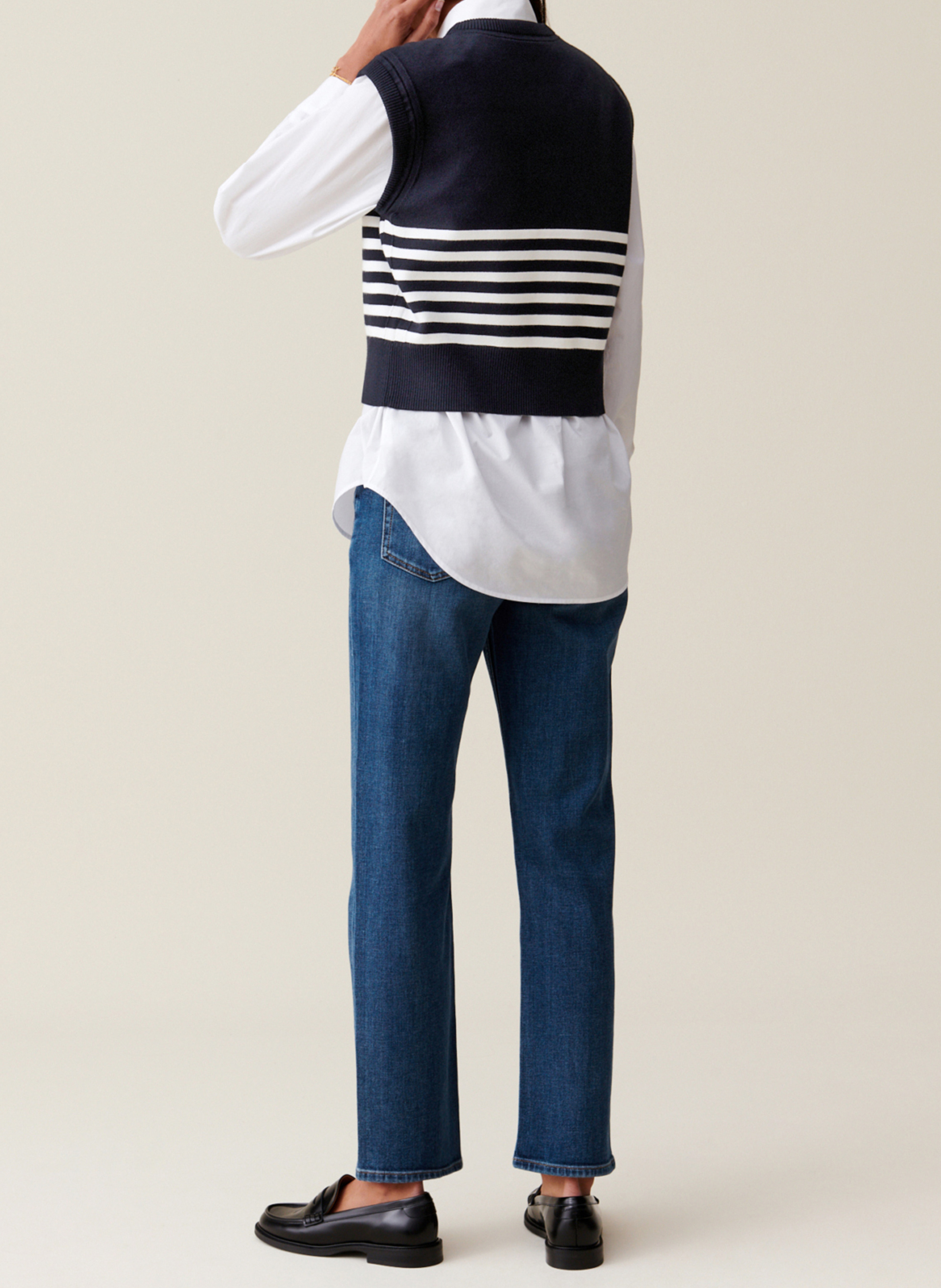 Pull col rond rayé CLAUDIE PIERLOT Multicolore