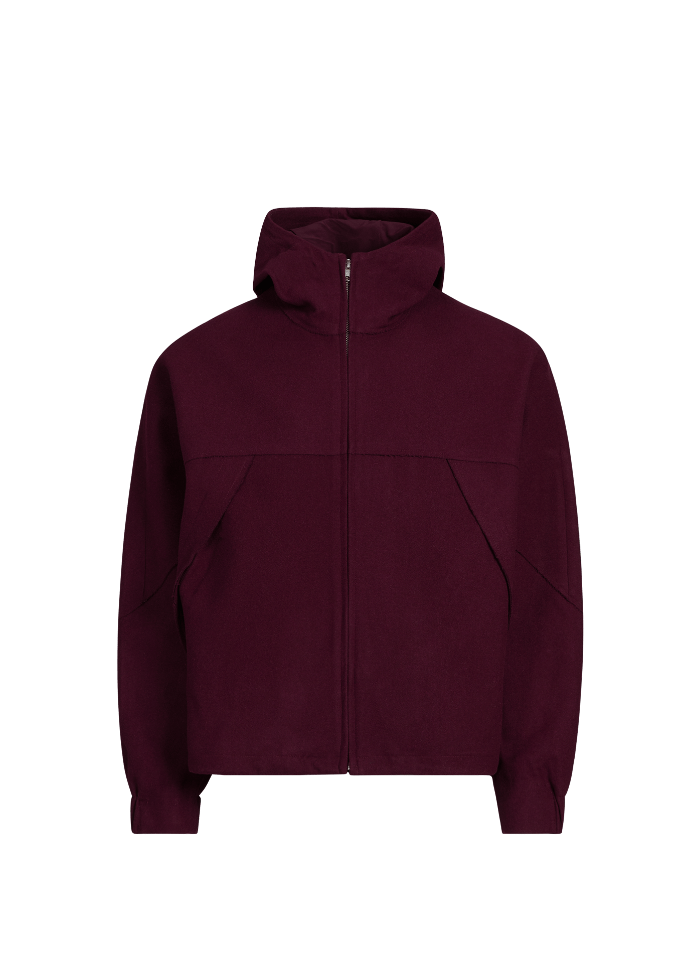 Wool Blend Hooded Jacket ARTE ANTWERP Red