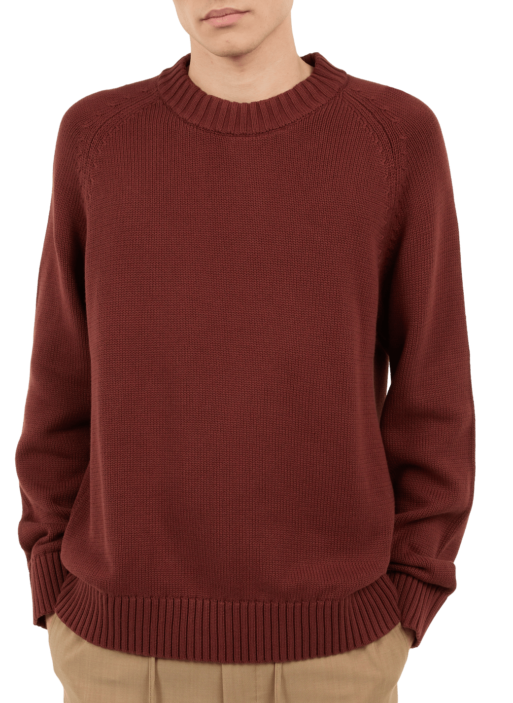 Pull Pann en maille en coton SAISON 1865 Marron