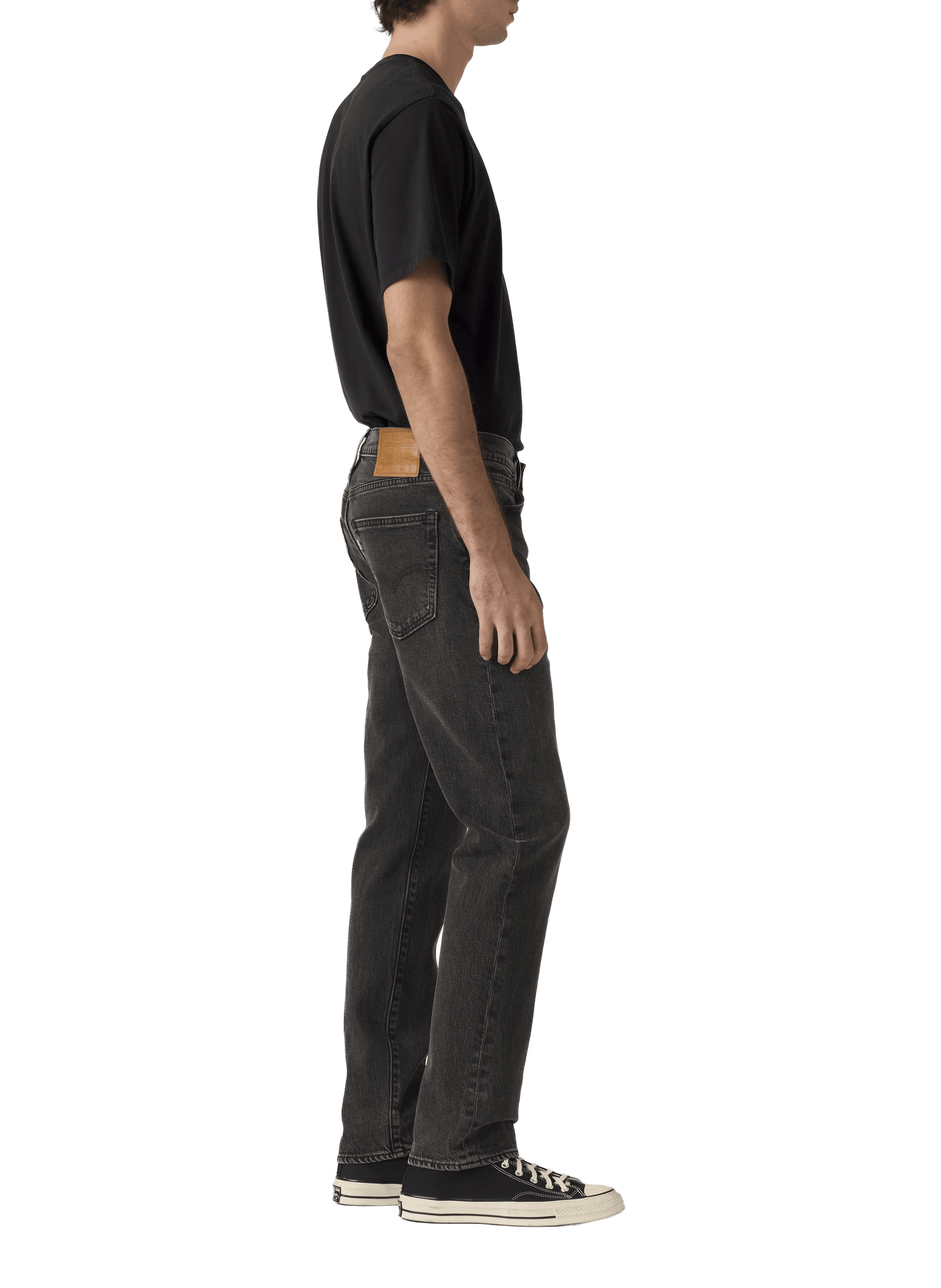 Jean droit en coton mélangé LEVI'S Noir