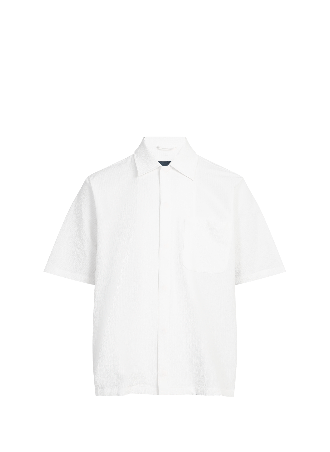 Chemise col classique à manches courtes HERNO Blanc