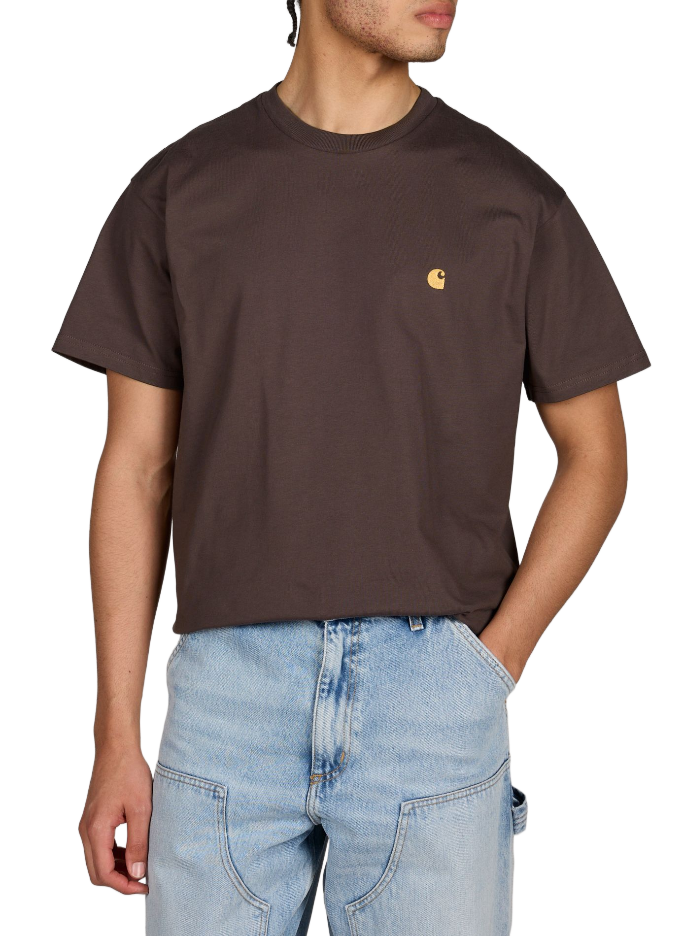 Oversized cotton T-shirt CARHARTT WIP Brown