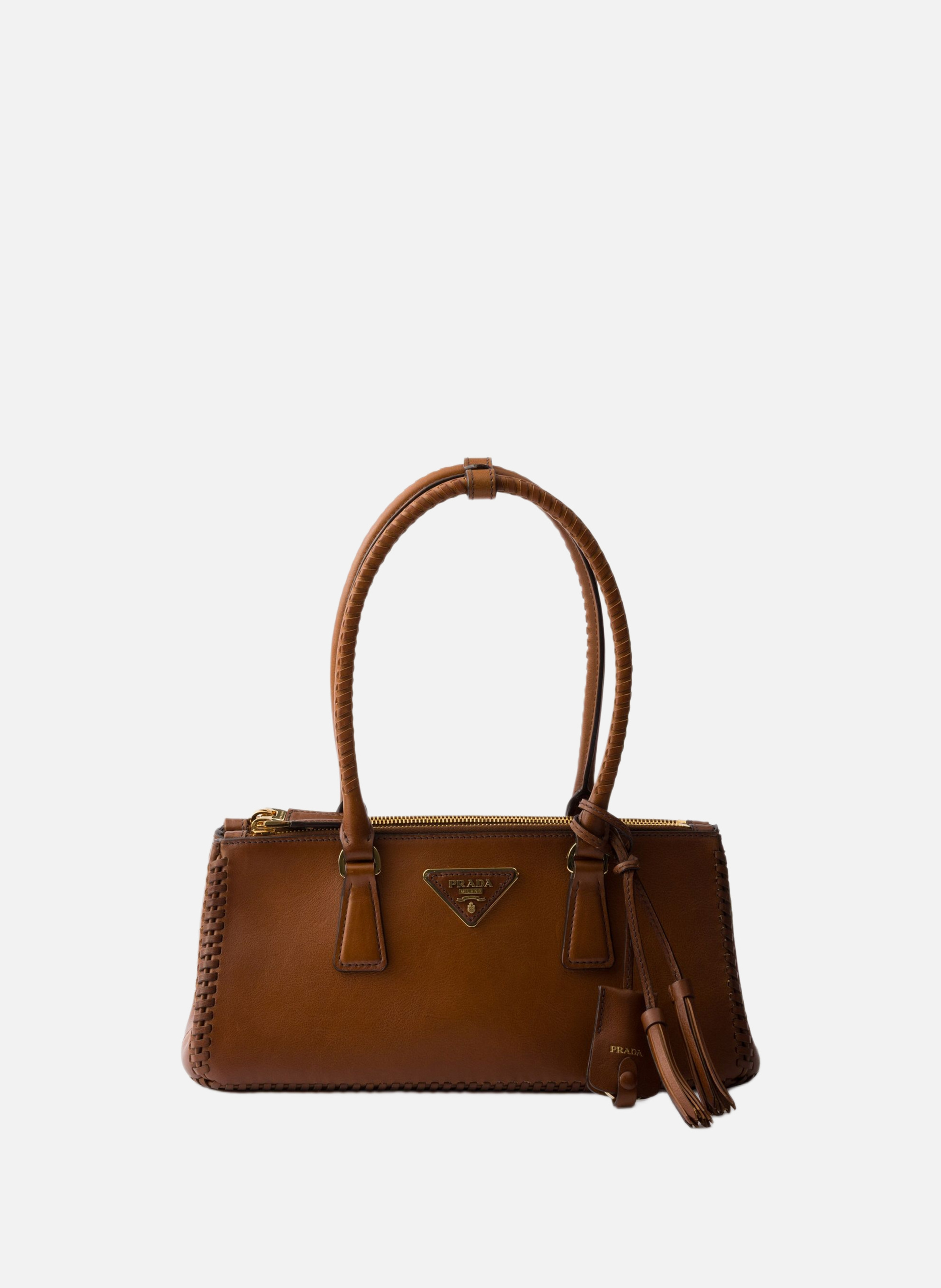 Sac prada galleria medium en cuir PRADA Marron