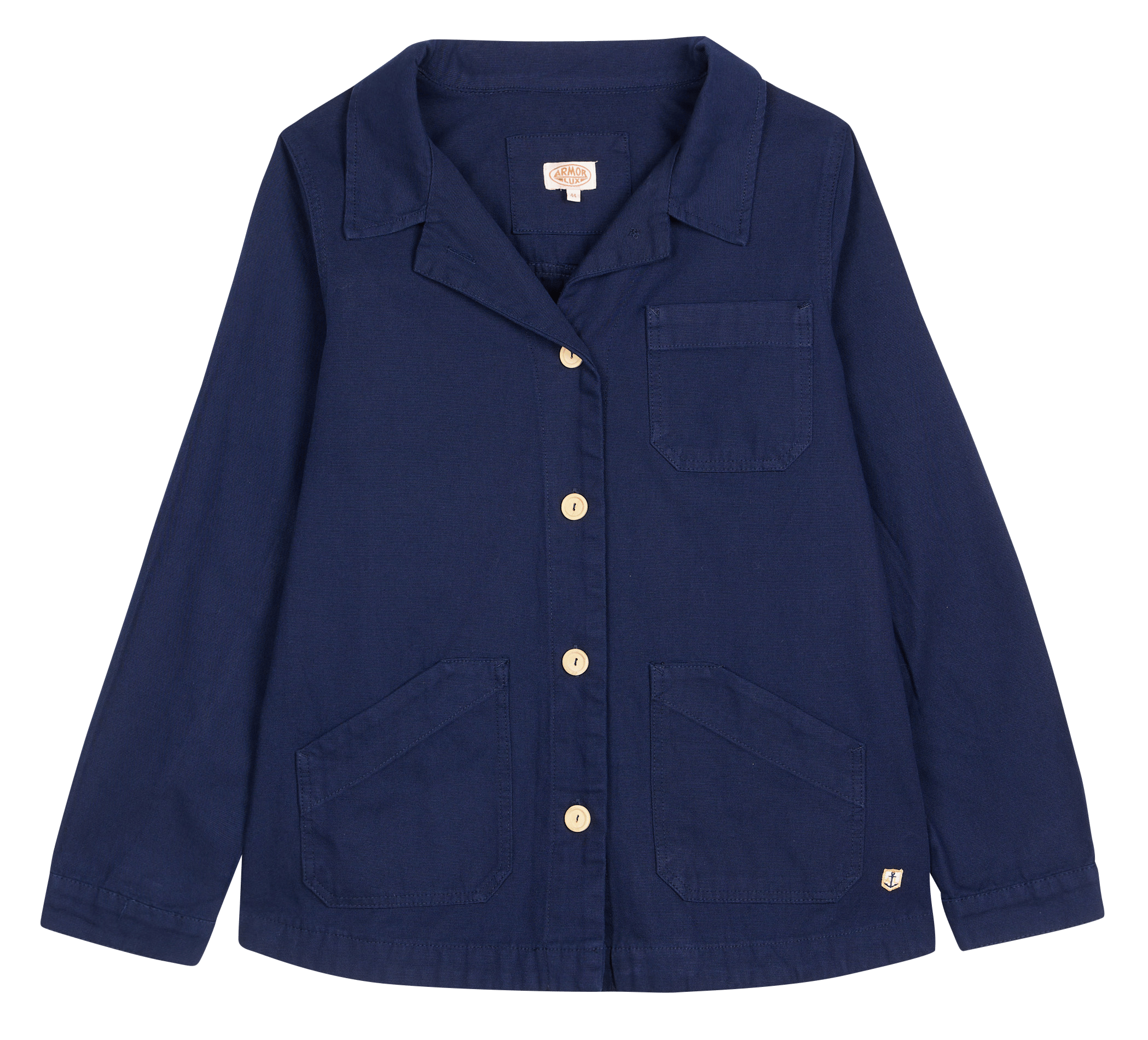 Veste pêcheur droite en coton ARMOR-LUX Bleu