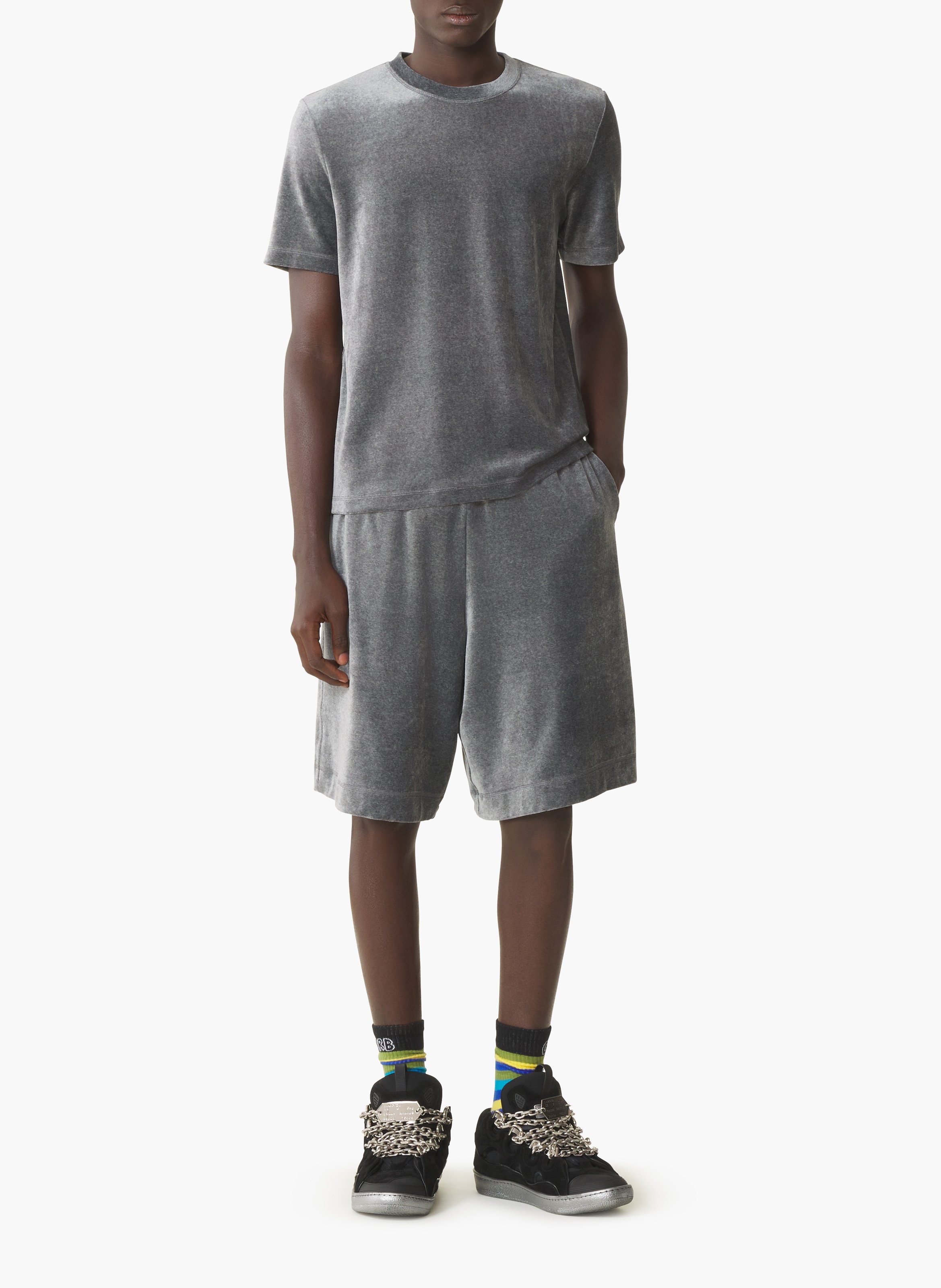 Bermuda en velours LANVIN Gris