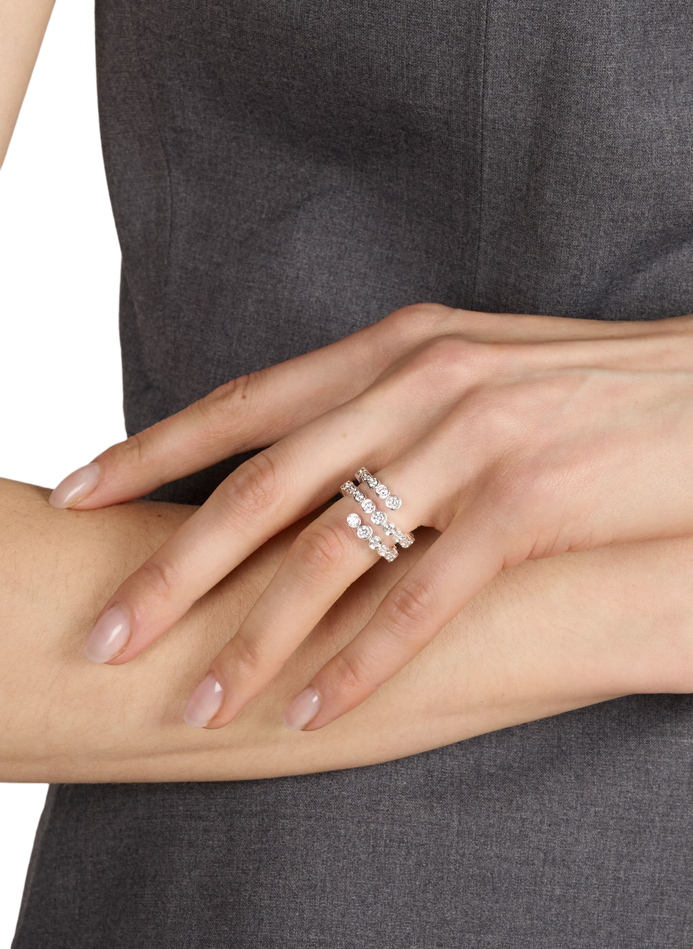 Bague spirale Odette avec pierres RAGBAG Argent