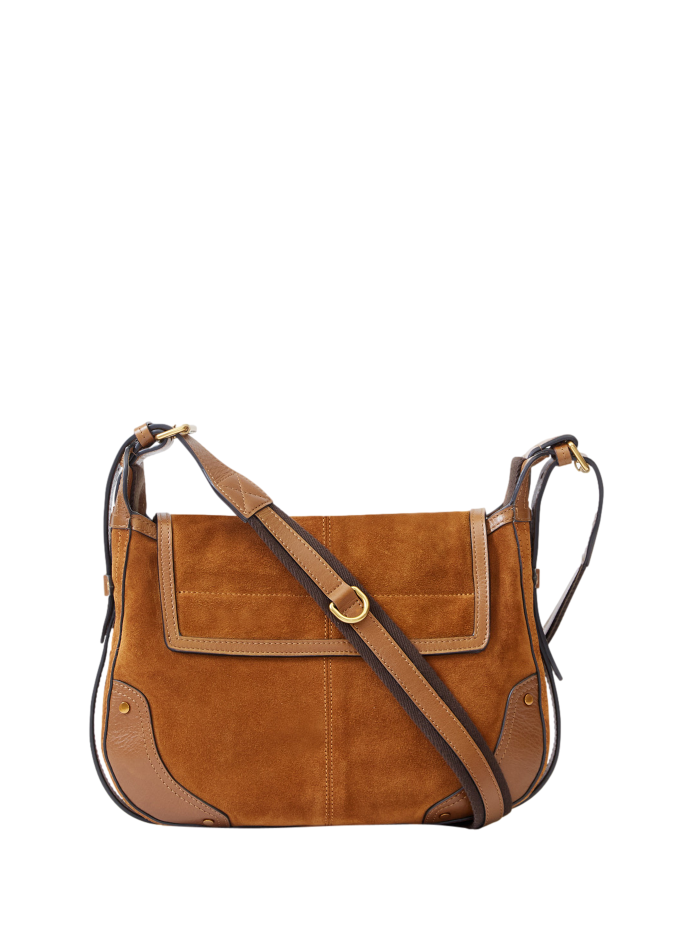 Sac besace Sierra S en cuir de veau velours ISABEL MARANT Marron