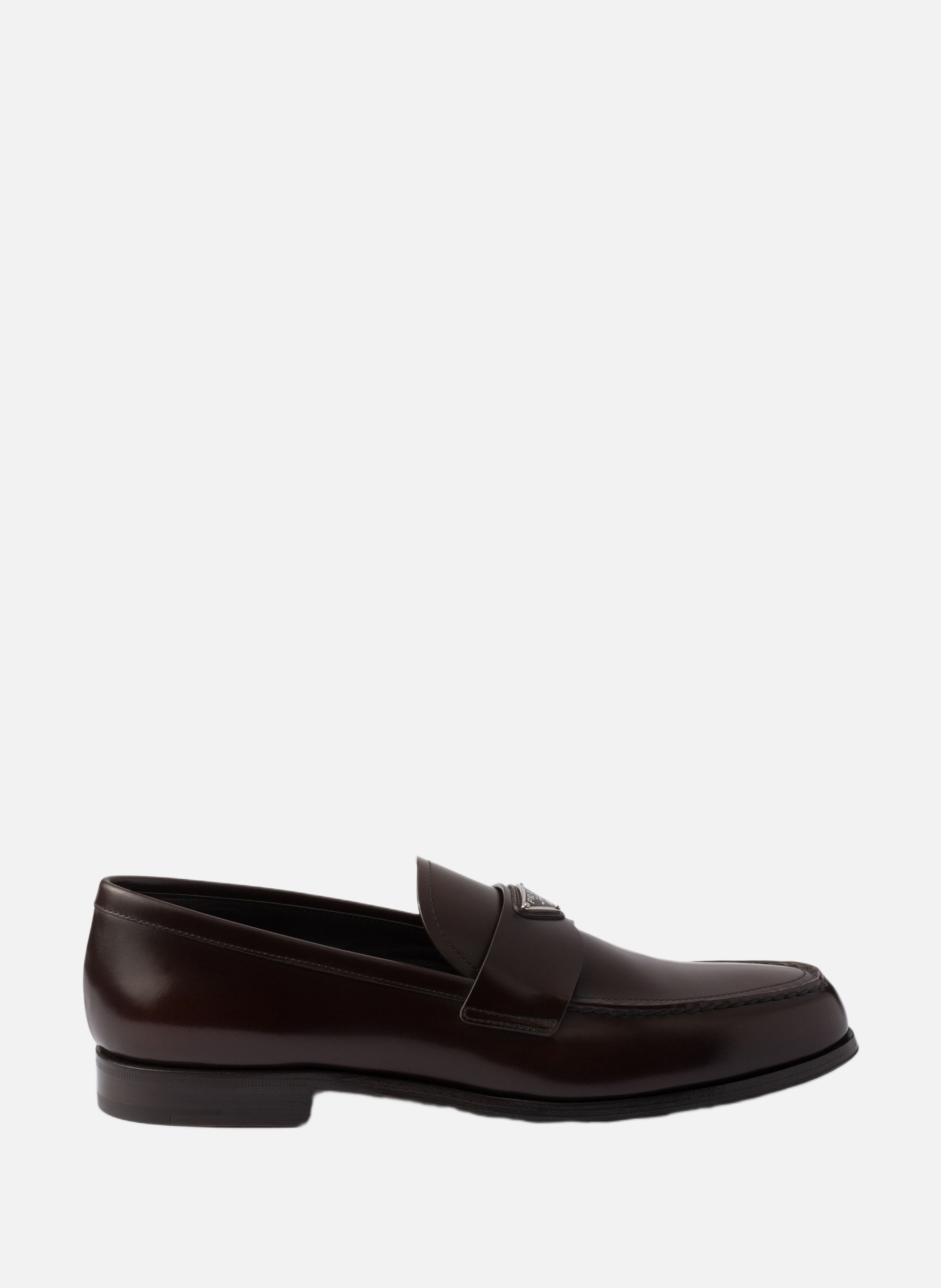 Mocassins en cuir brossé PRADA Marron