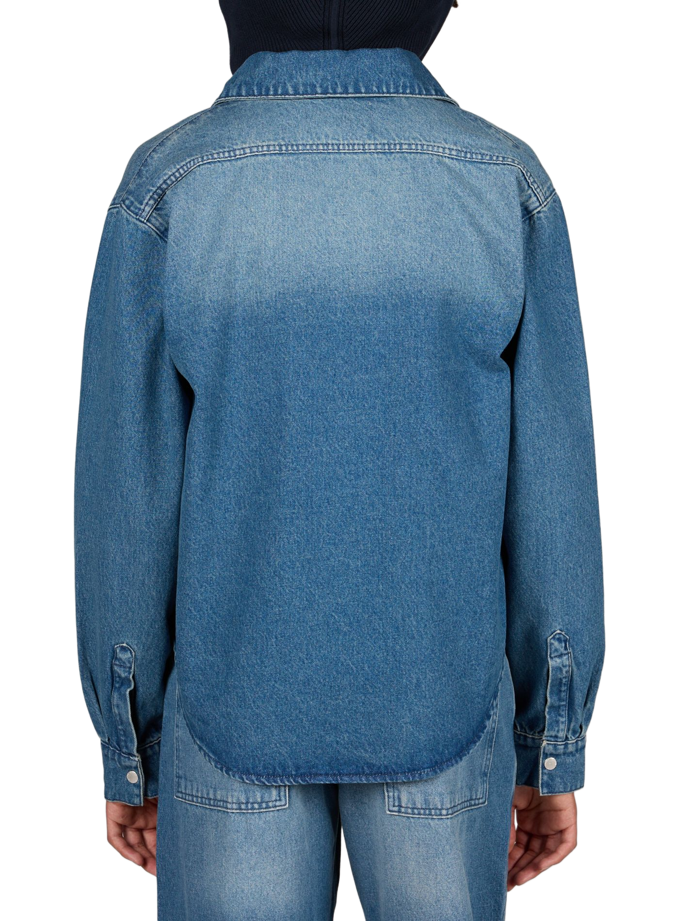 Cotton denim overshirt CARRER Blue