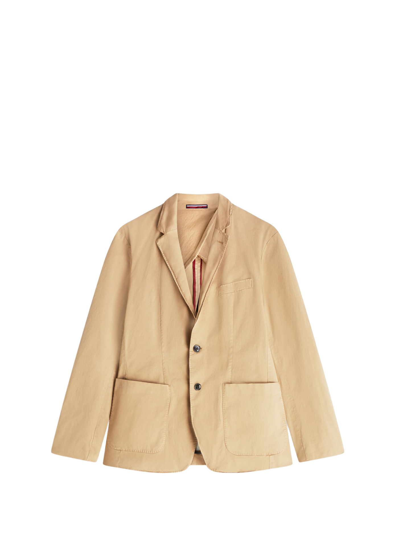 Straight blazer in a cotton blend TOMMY HILFIGER Beige