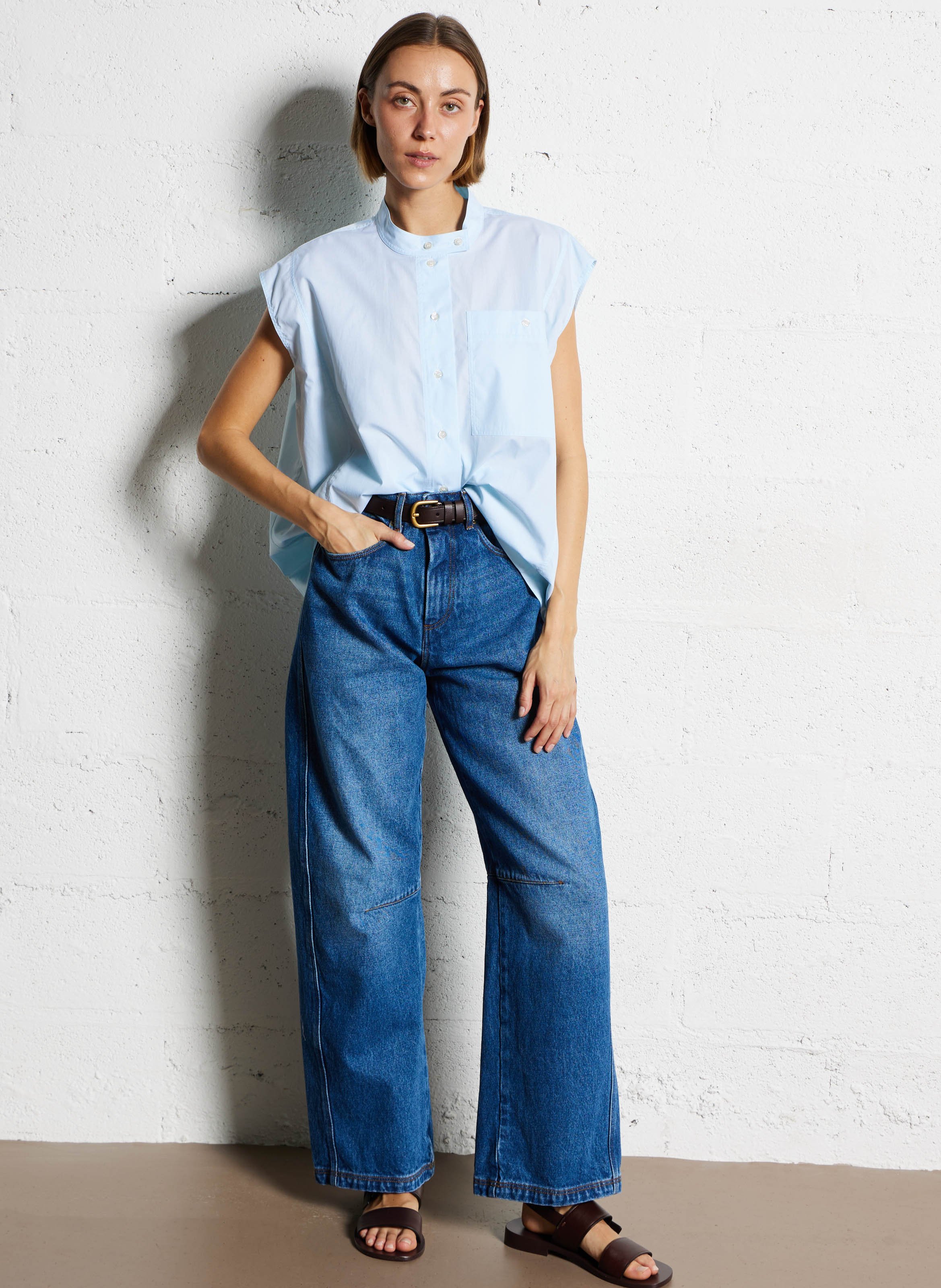Jean large en coton eliott SOEUR Bleu