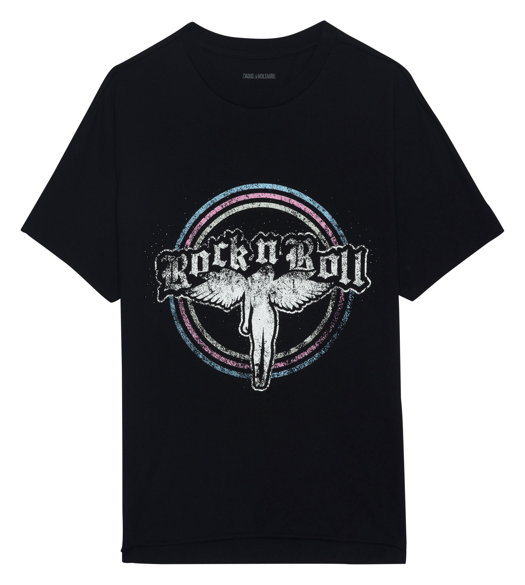 Tee-shirt imprimé en coton bio tommer ZADIG&VOLTAIRE Noir