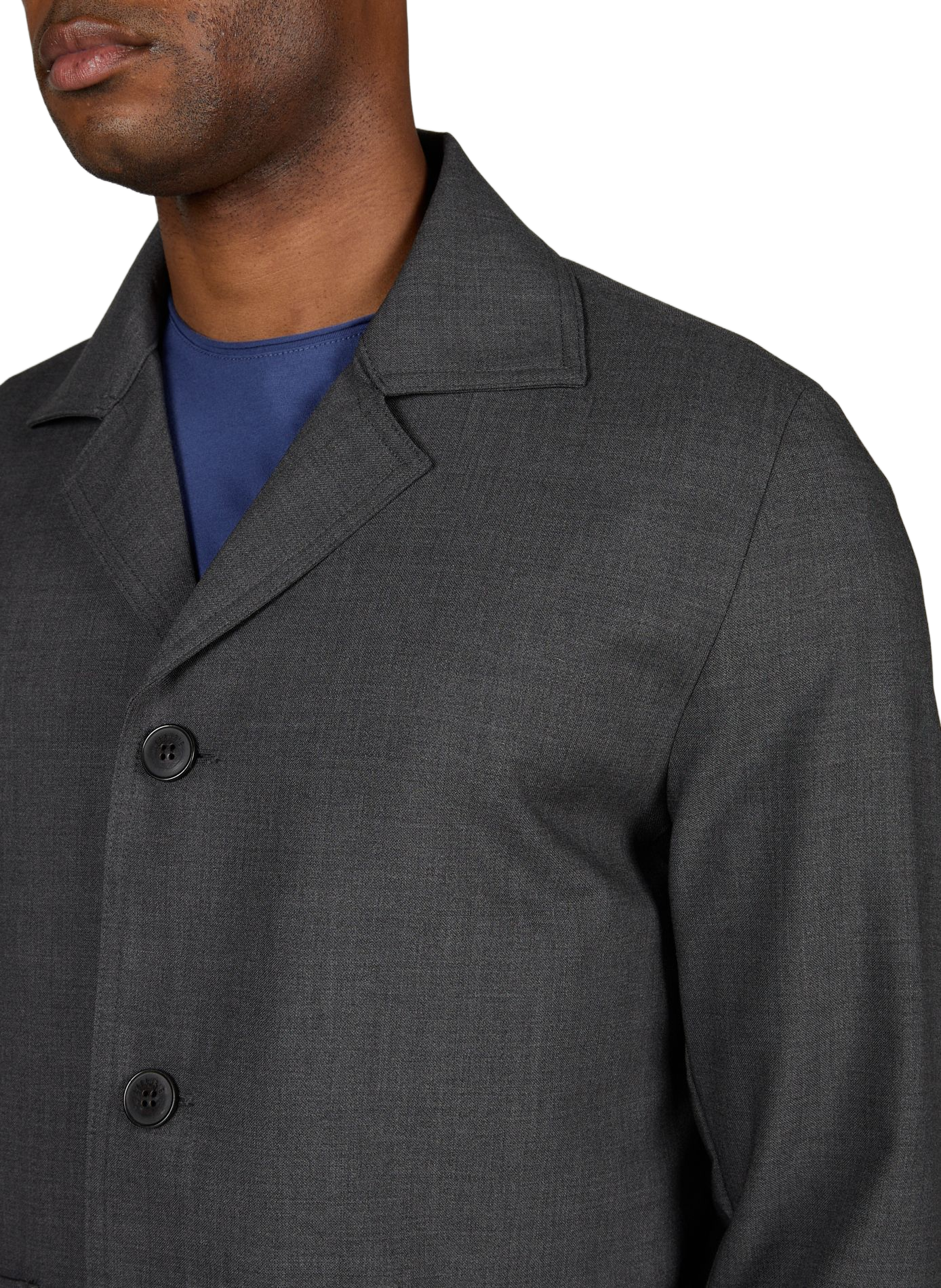 Wool virgin Cuban collar jacket LAFAURIE Grey