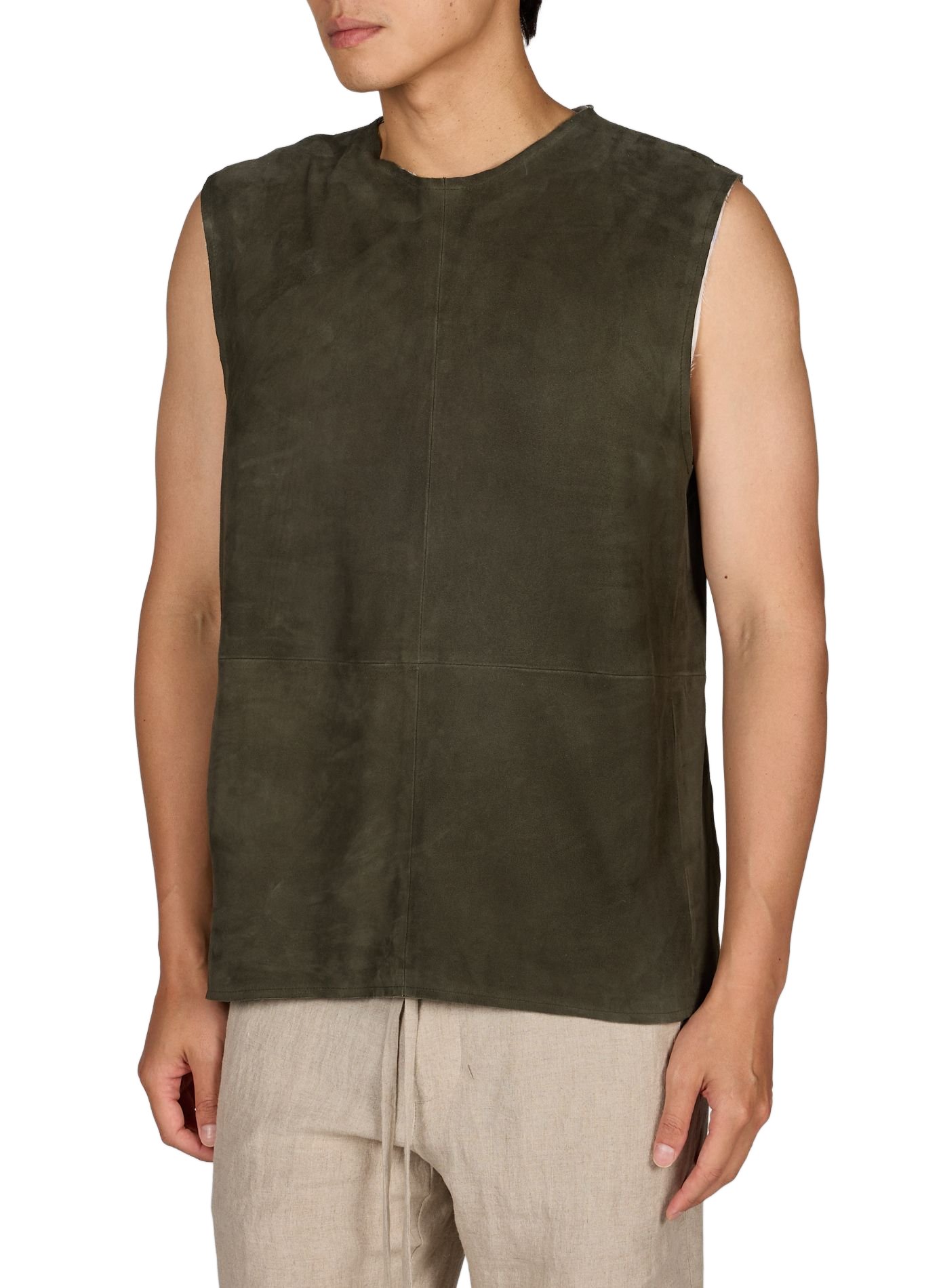 Tanktop mit Wildlederfutter SONIA CARRASCO Khaki