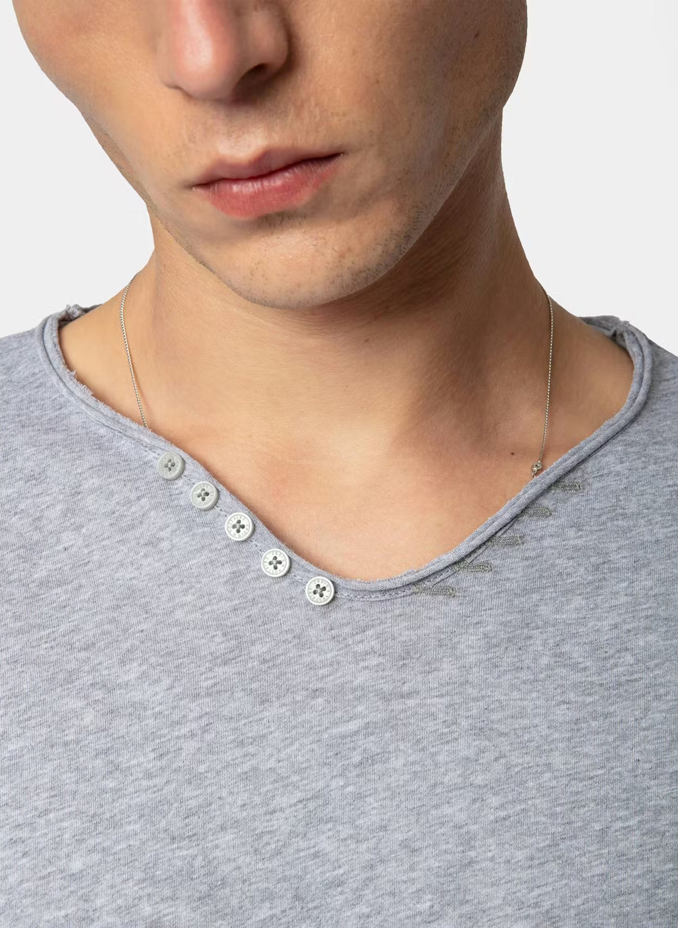 Tes-shirt droit en coton bio monastir ZADIG&VOLTAIRE Gris