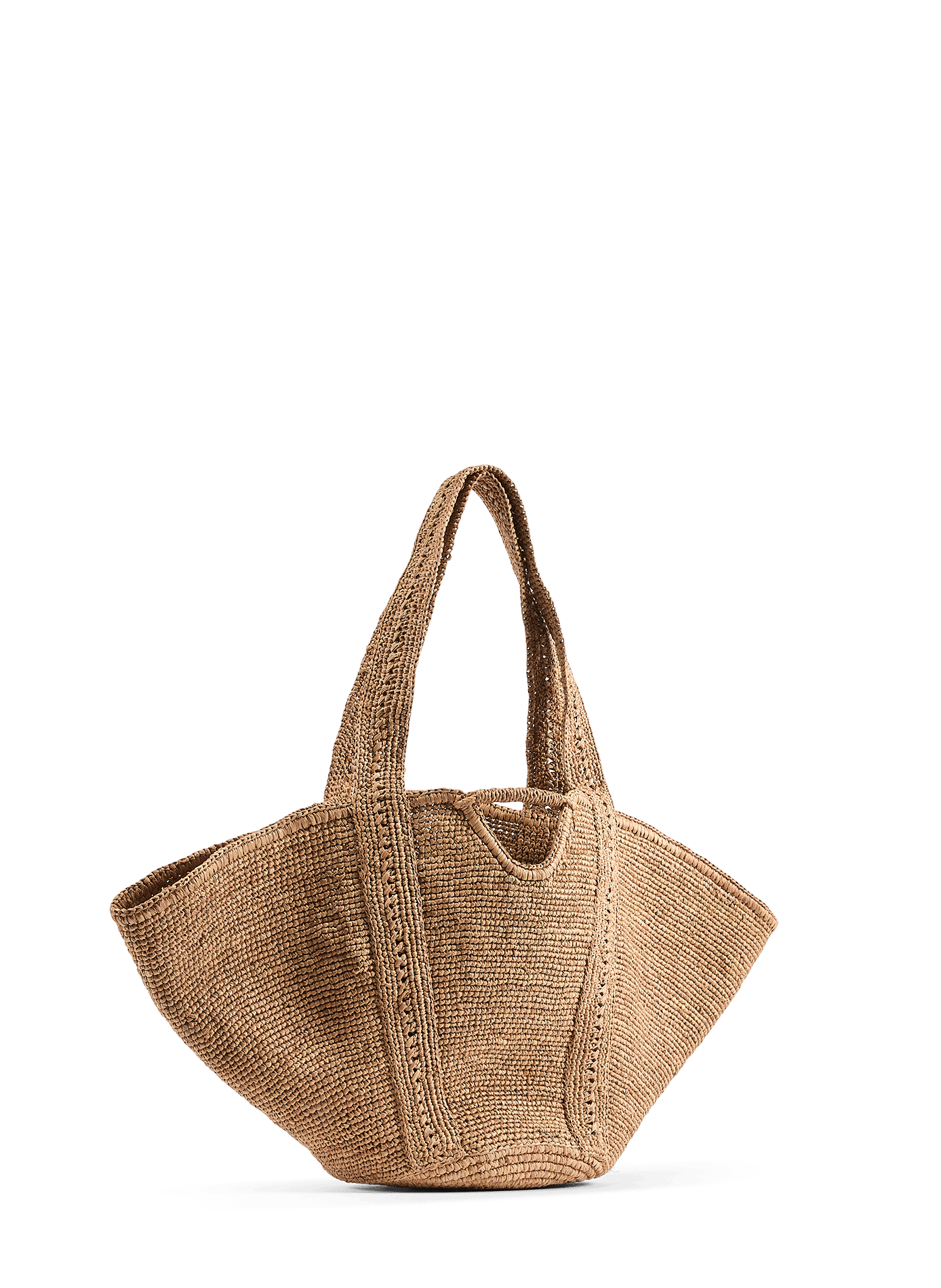 Large raffia Sole bag AMARRE Beige