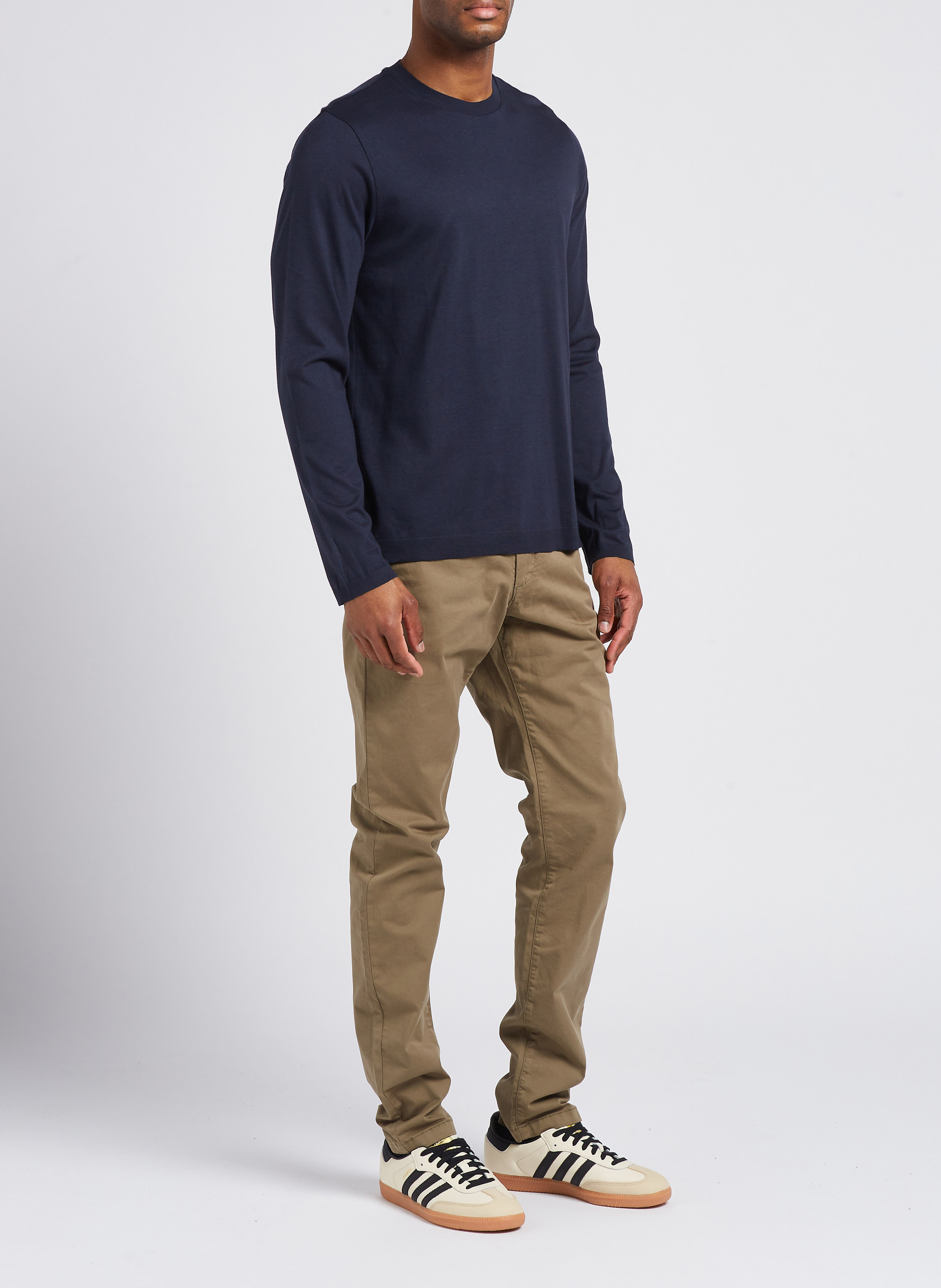 Chino slim fit en coton mélangé IKKS Kaki