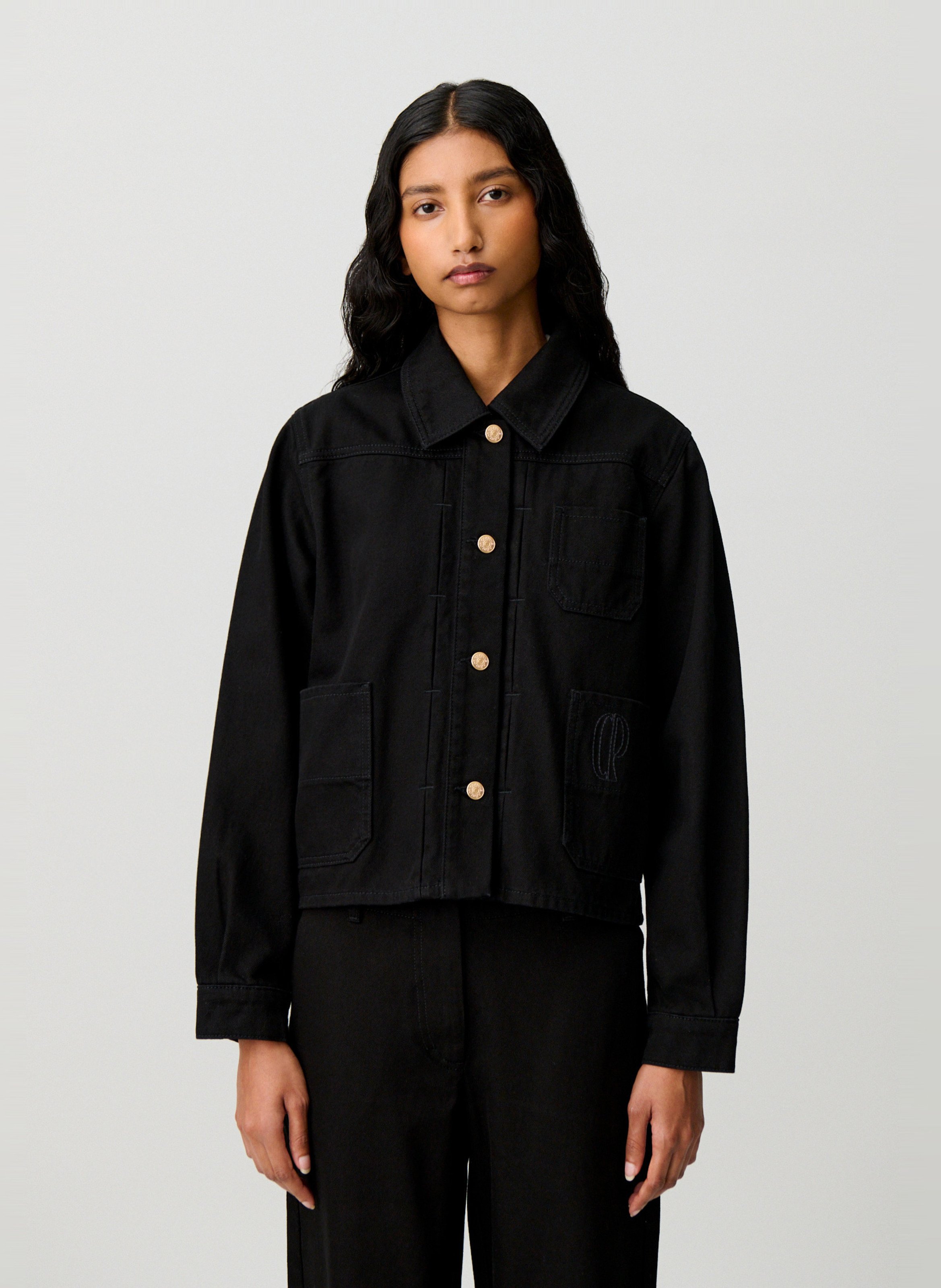 Veste oversize en coton CLAUDIE PIERLOT Noir