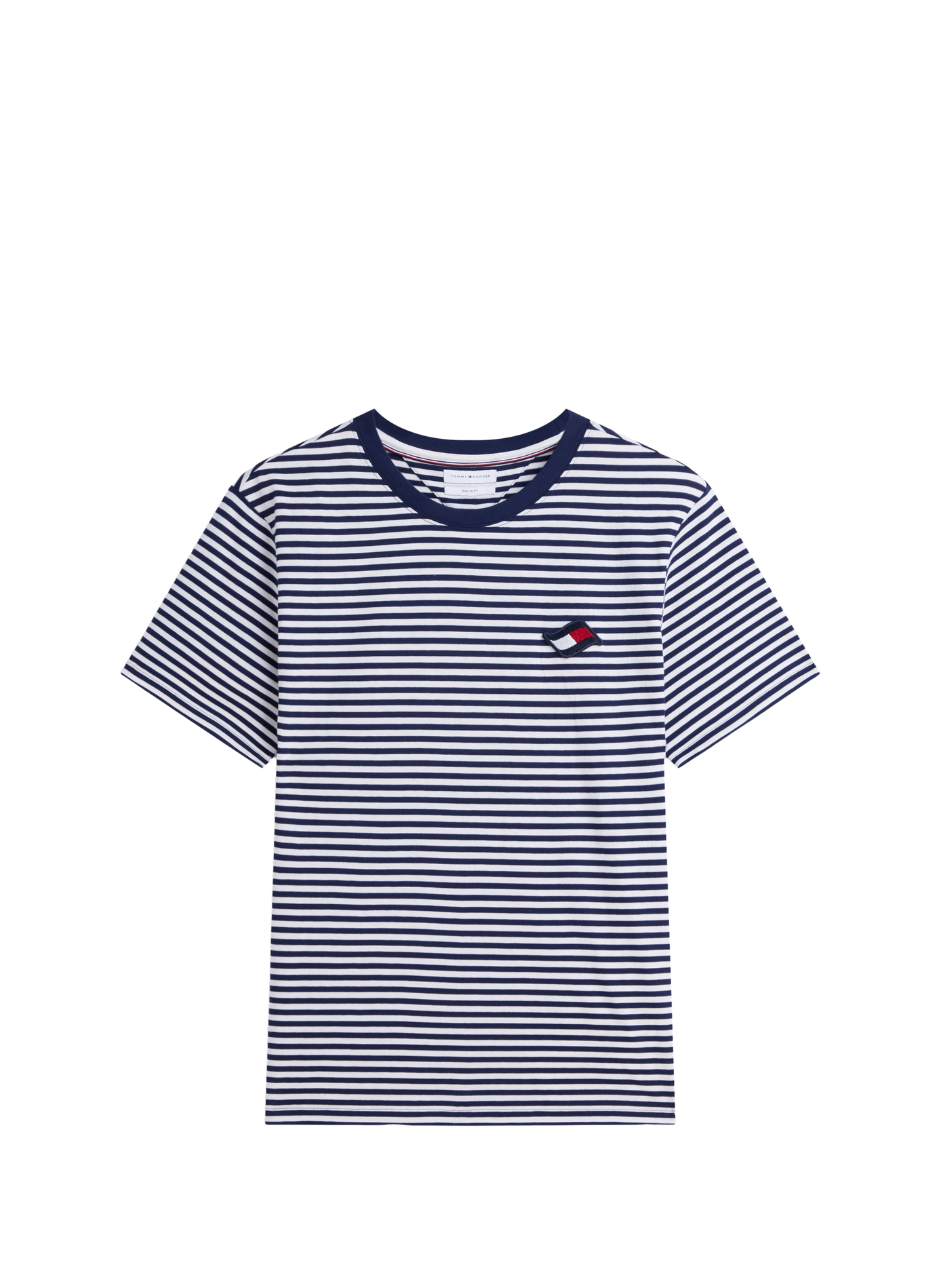 Gestreiftes T-Shirt mit kurzen Ärmeln aus Baumwolle TOMMY HILFIGER Mehrfarbig