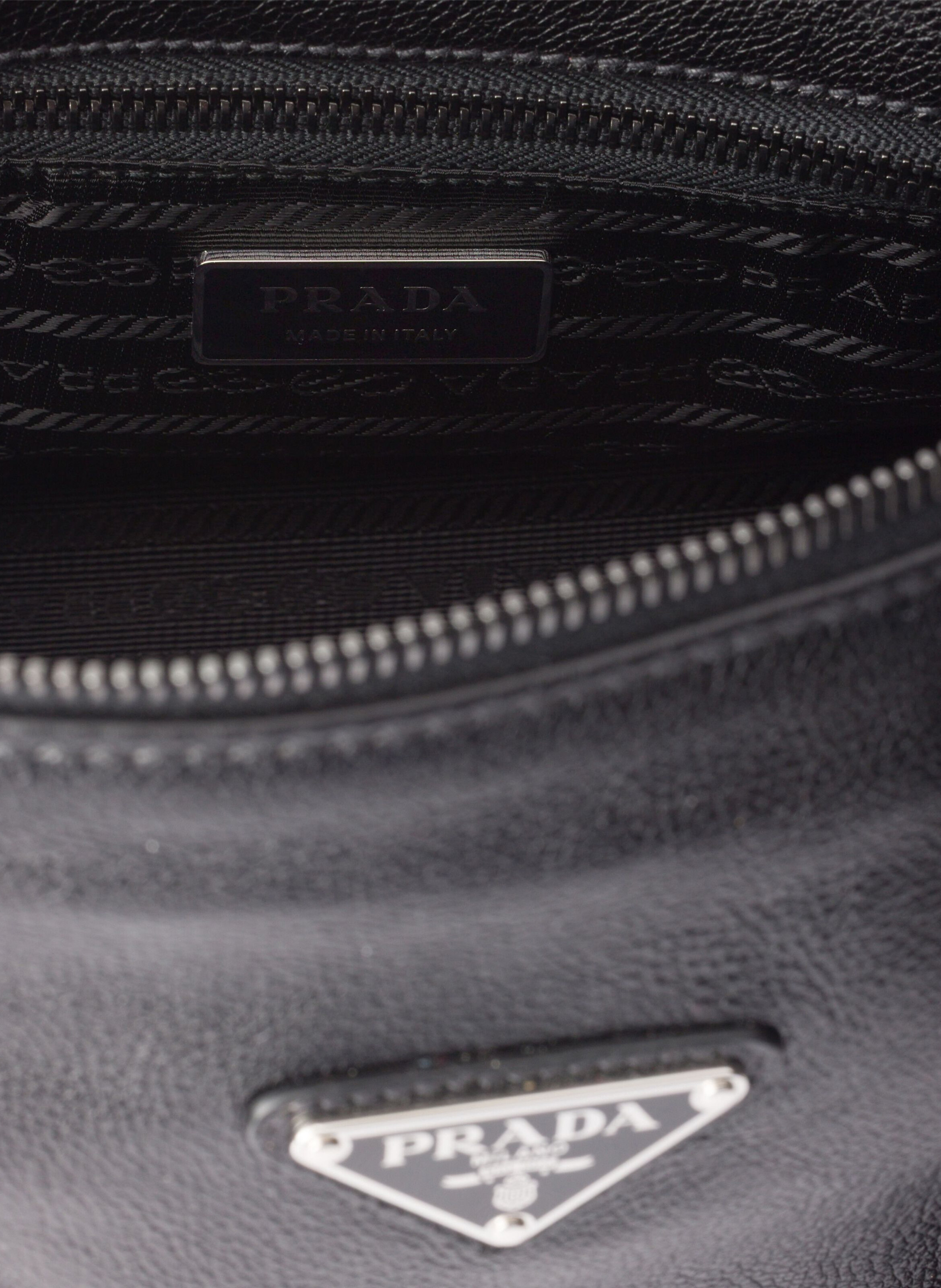 Cabas prada bonnie en cuir vieilli de taille moyen PRADA Noir