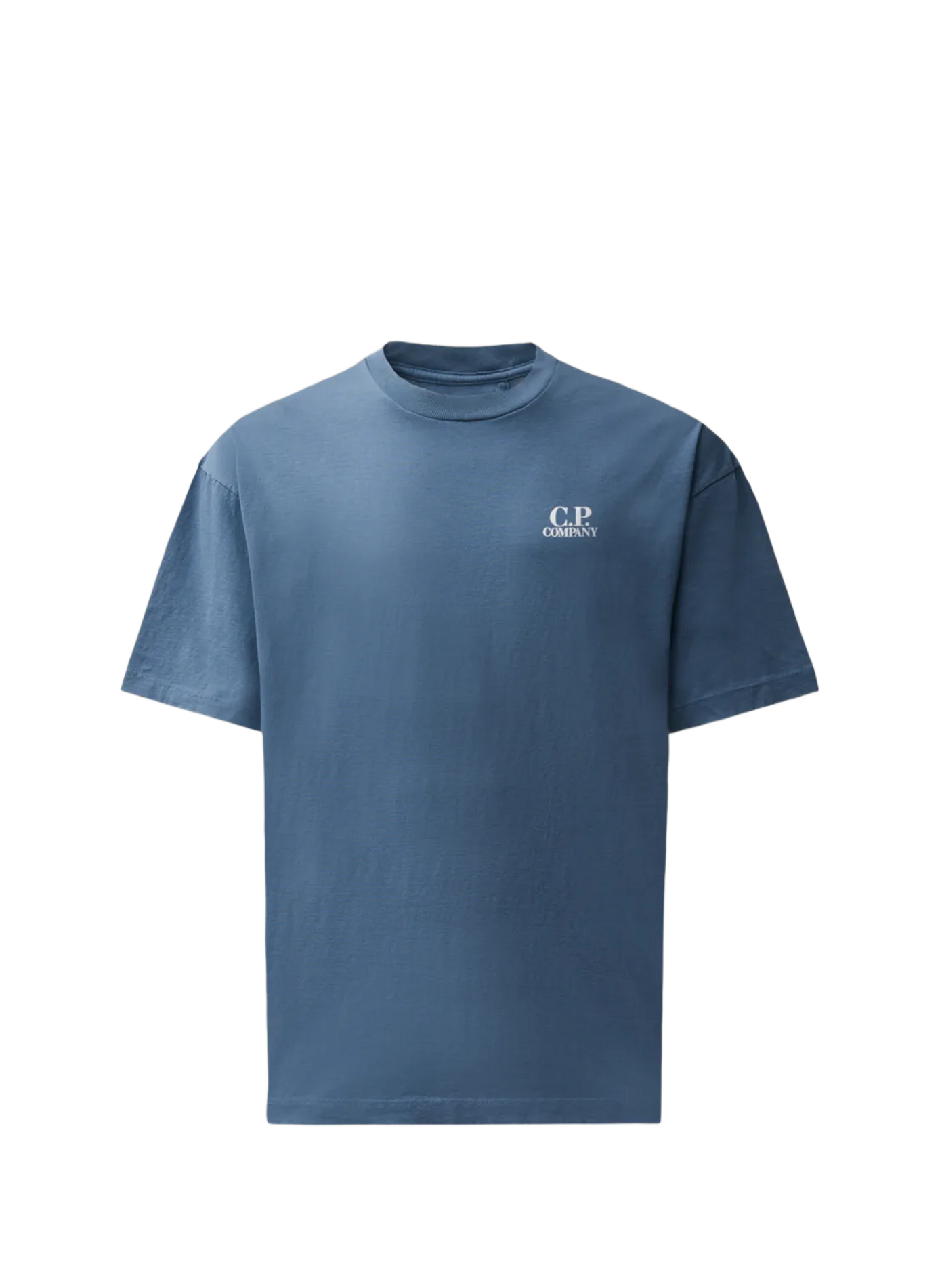 Logo cotton T-shirt CP COMPANY Blue