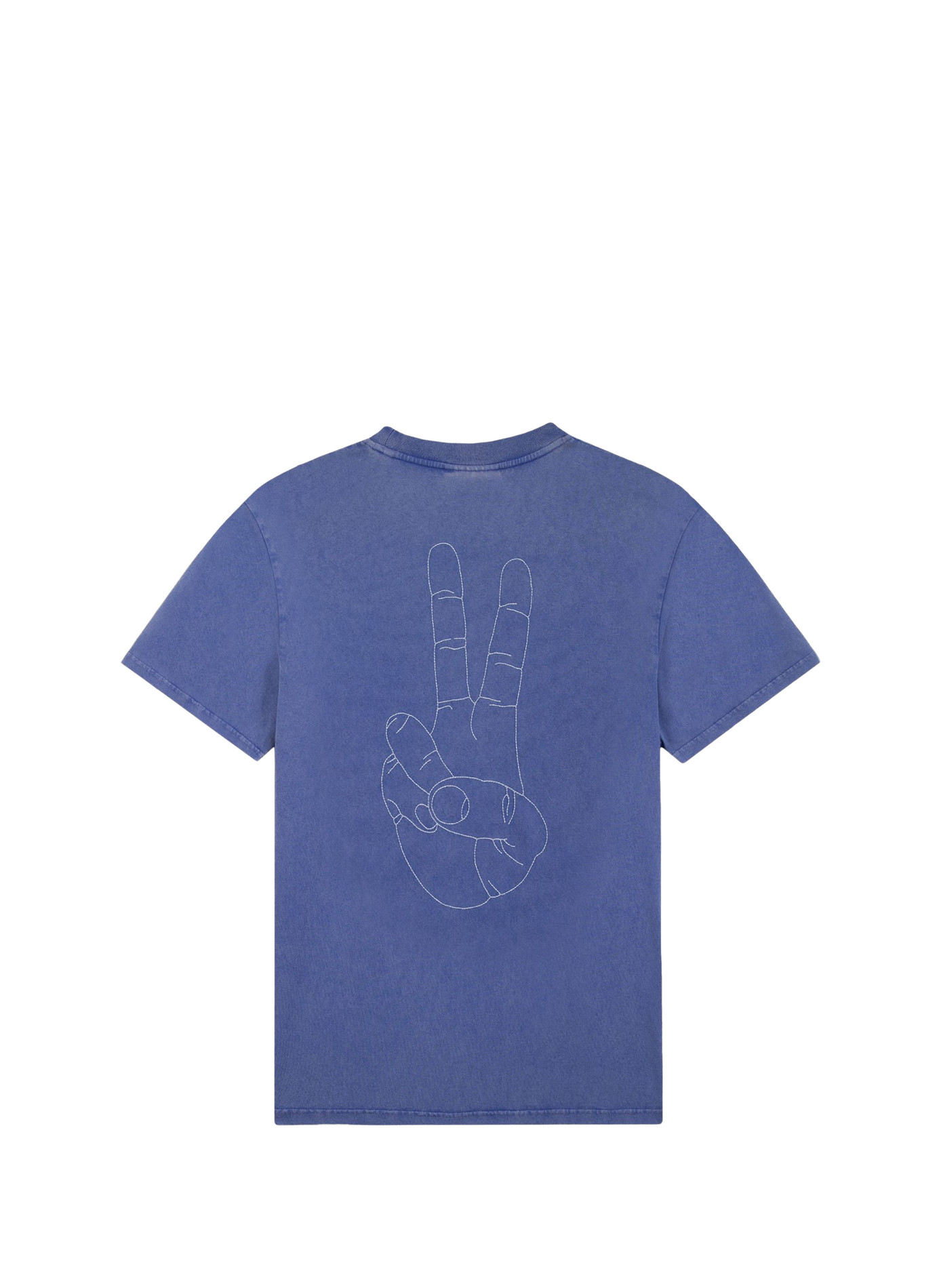 "Patureau" T-shirt in cotton with "Peace Please" MAISON LABICHE Blue