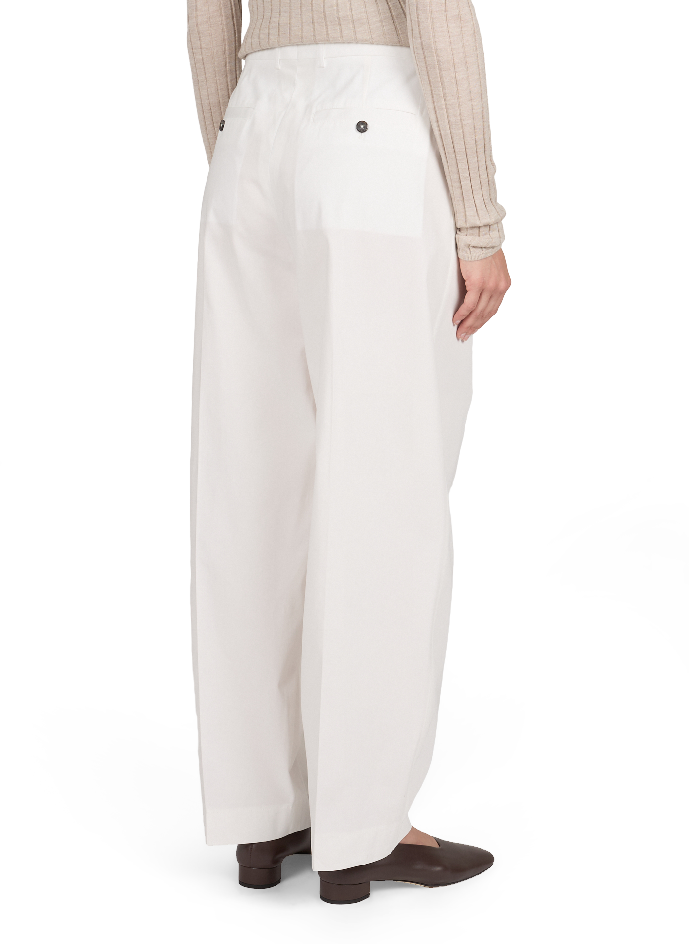 Pantalon droit en coton | Blanc TOTEME Femme