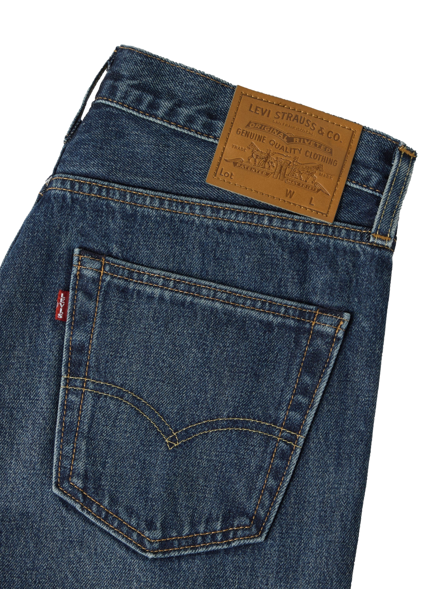 Gerade geschnittene weite Baumwoll-Jeans LEVI'S Blau