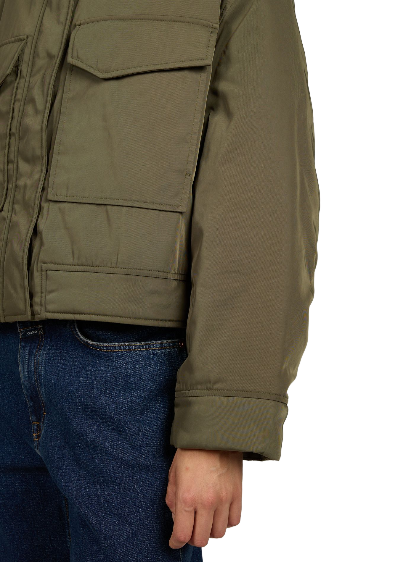 Bomber cropped en tissu tissé lisse CLOSED Vert