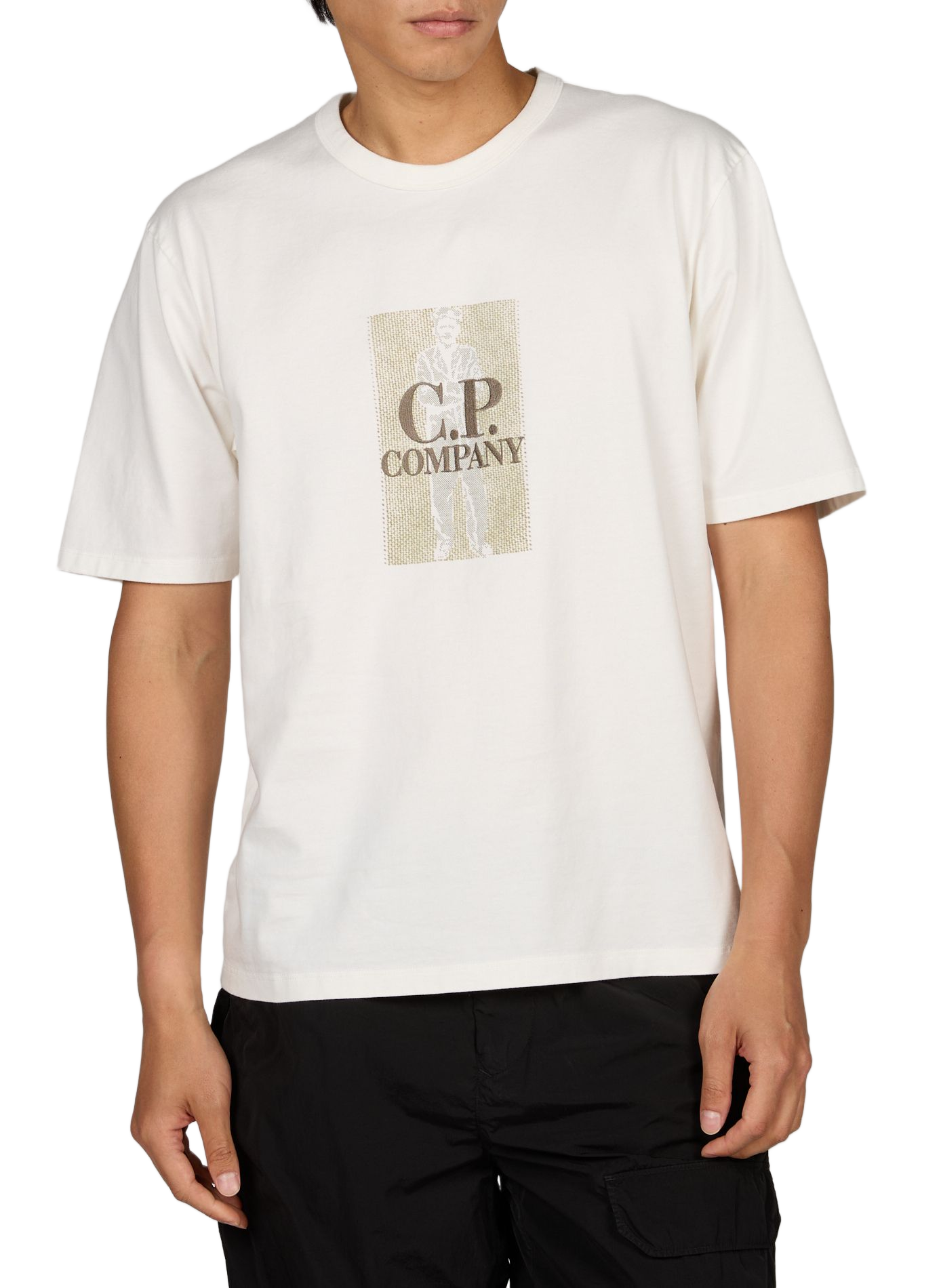 Logo cotton T-shirt CP COMPANY White