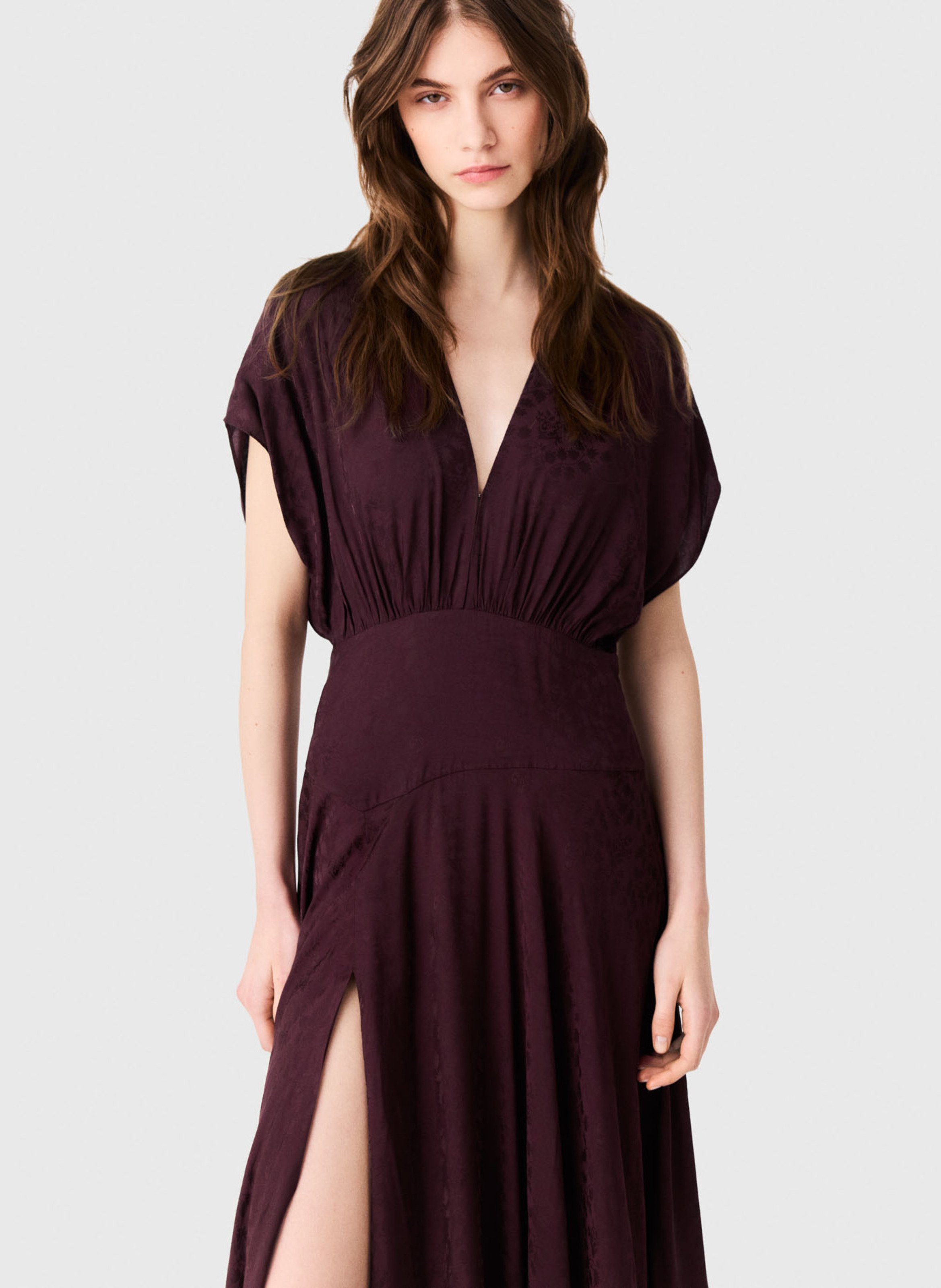 Robe longue évasée MAJE Rouge